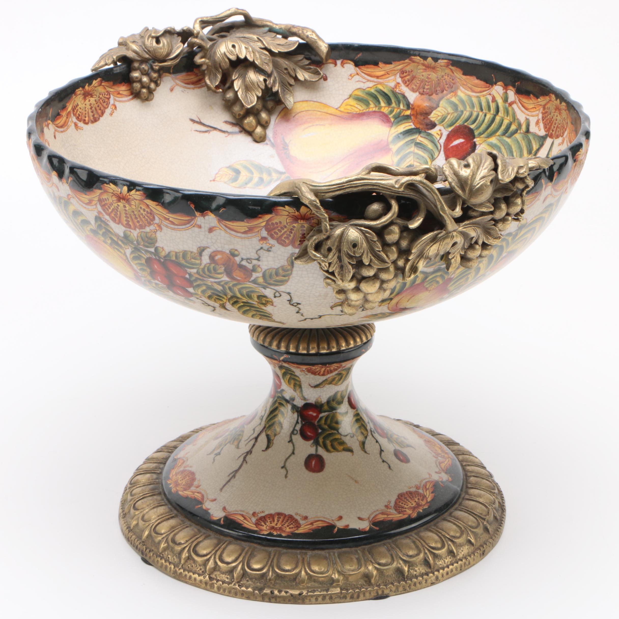 Dominic Decorative Ceramic Vase and Compote