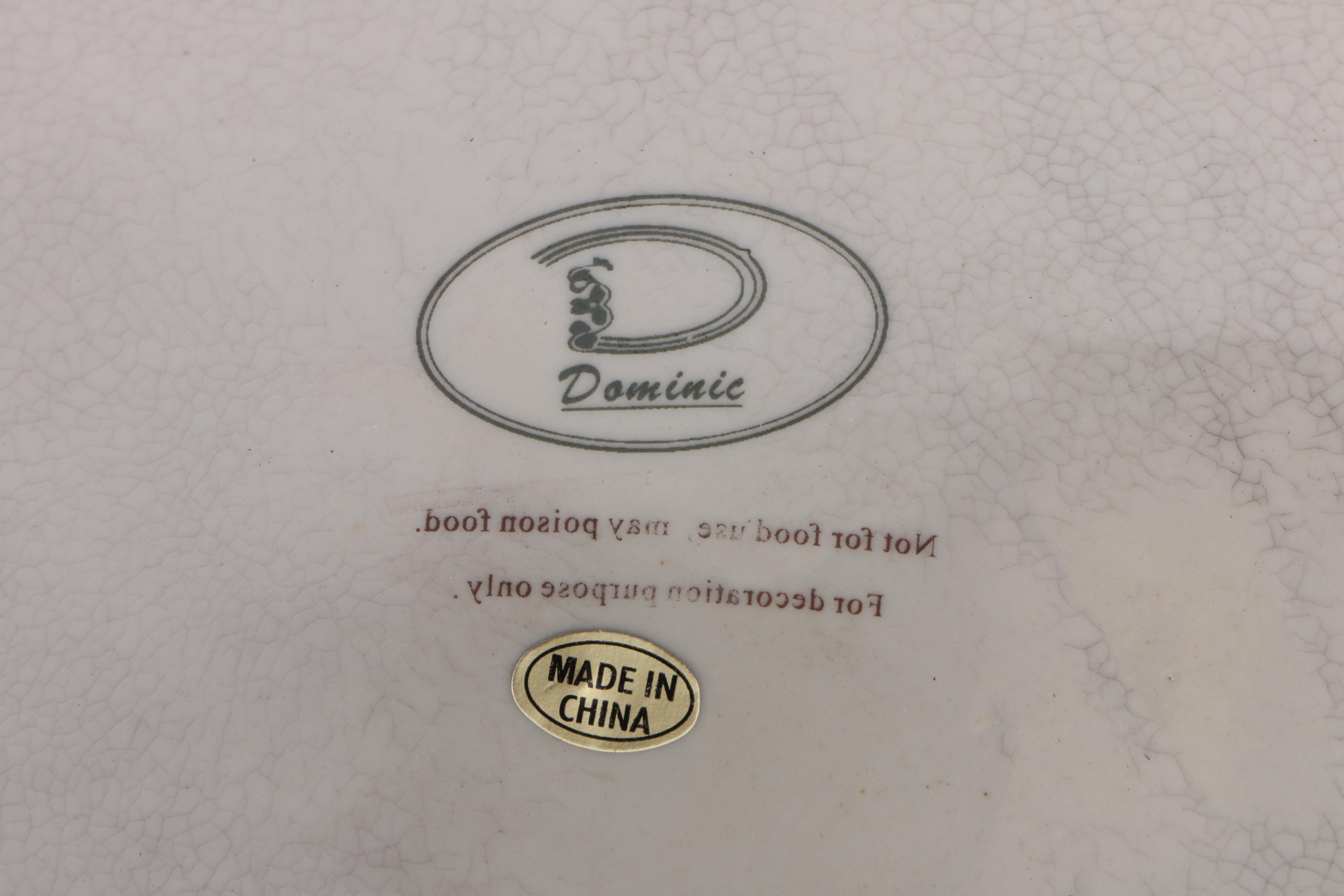 Dominic Decorative Ceramic Vase and Compote