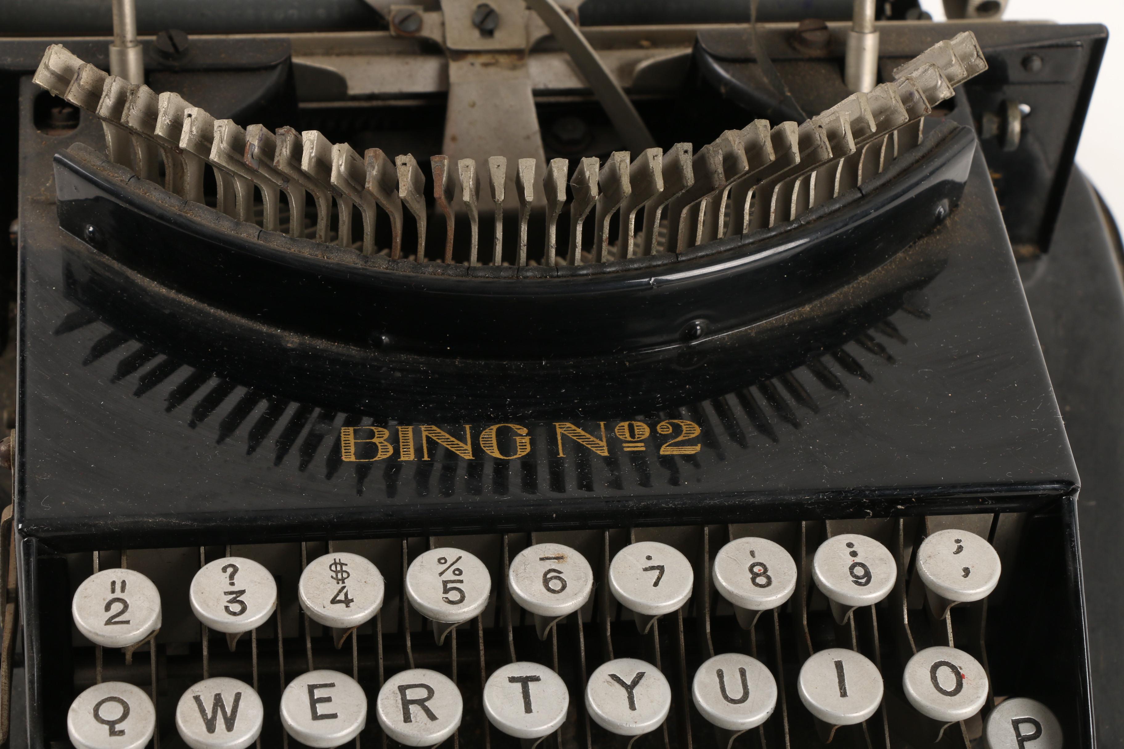 Late 1920s German Bing No. 2 Portable Typewriter