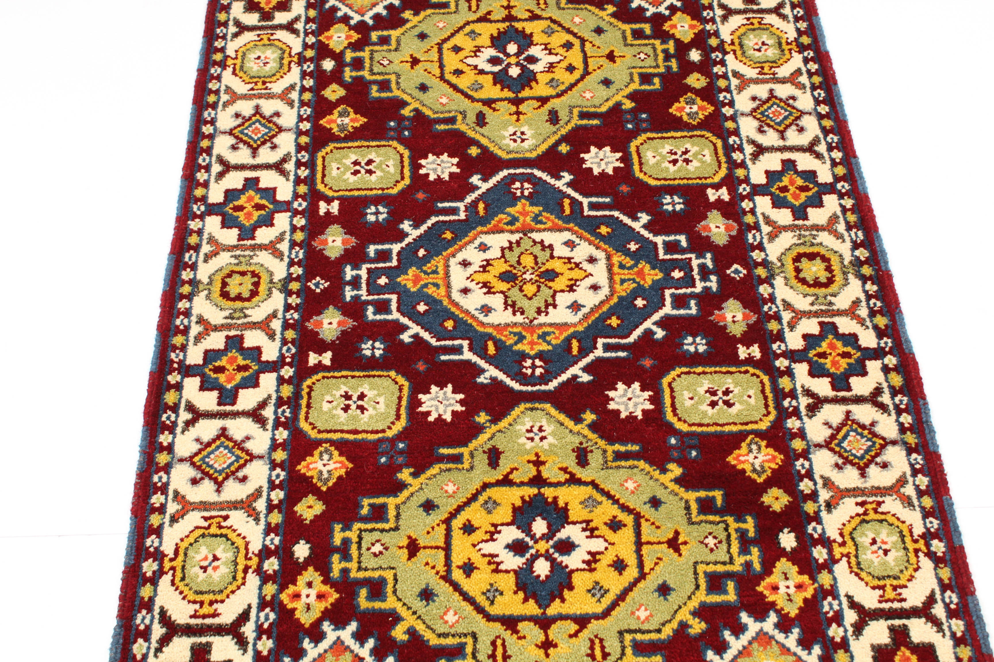 Hand-Knotted Indo-Caucasian Kazak Rug