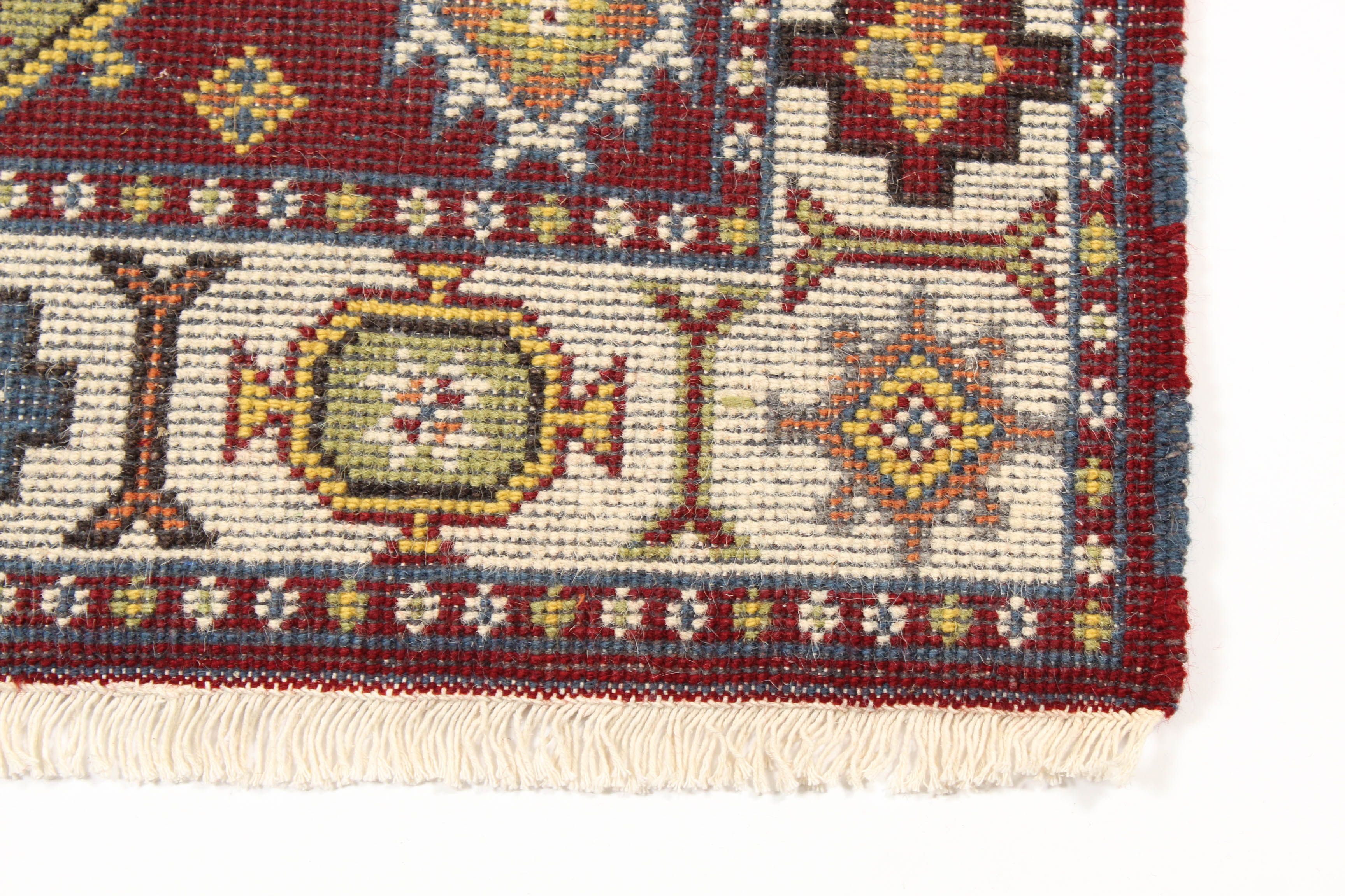 Hand-Knotted Indo-Caucasian Kazak Rug