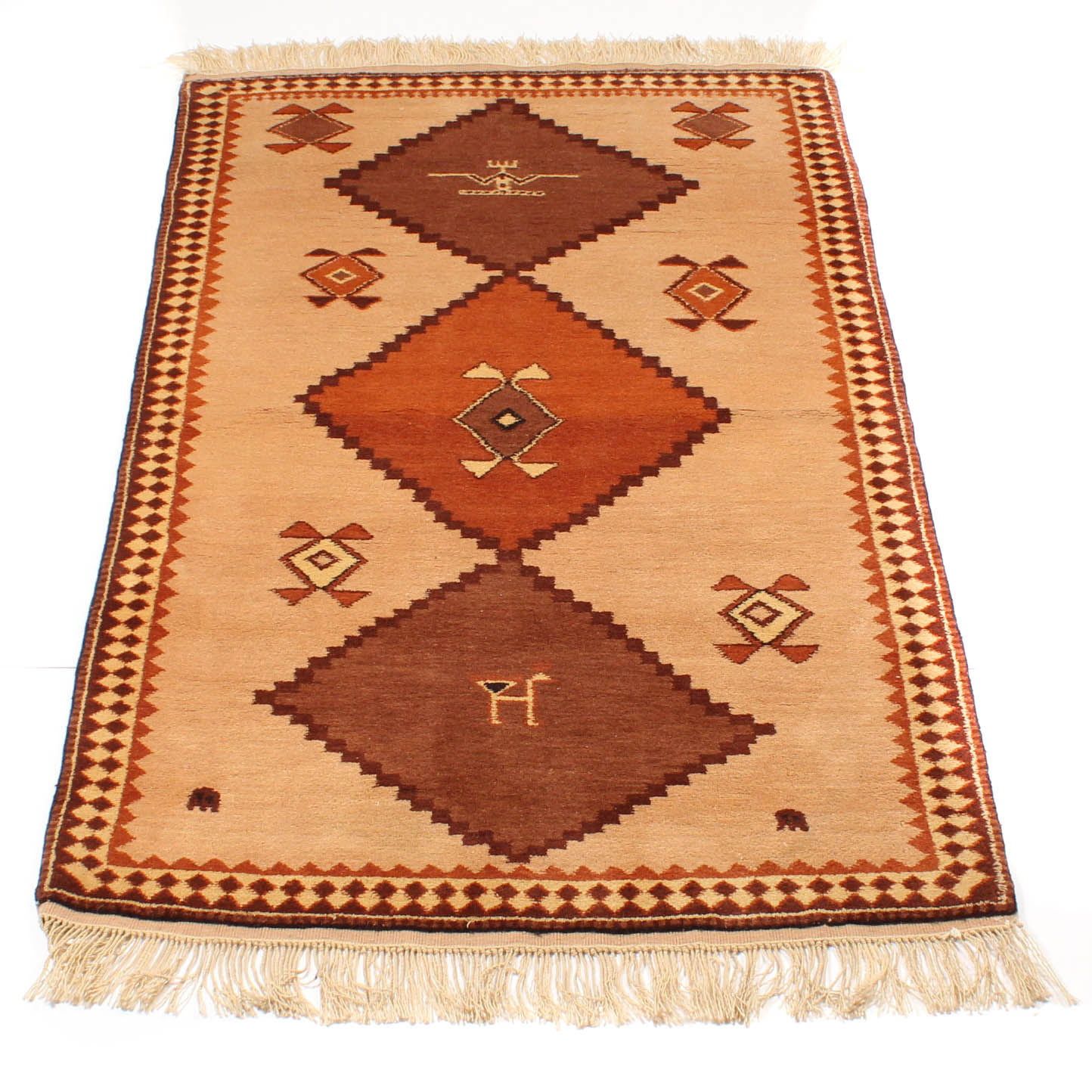 Hand-Knotted Romanian Persian Bakhshayesh Rug