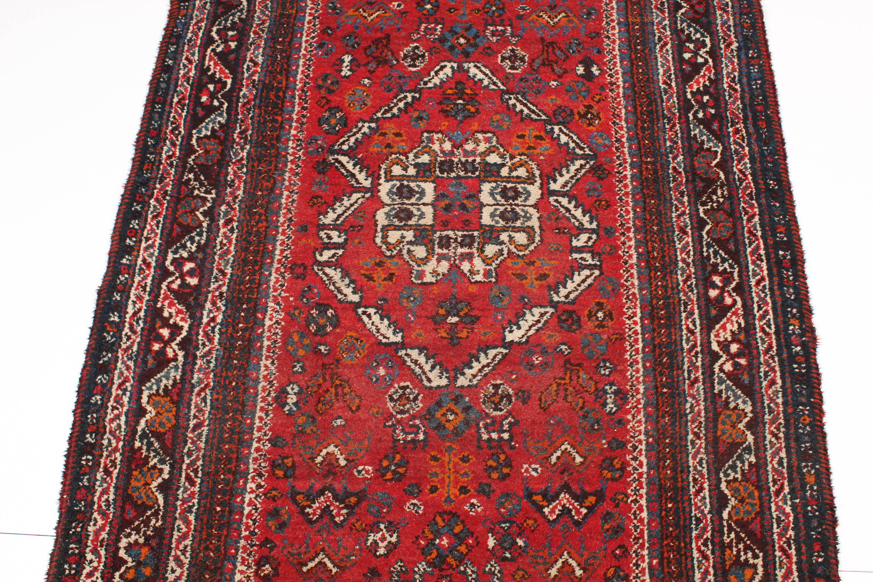 Semi-Antique Hand-Knotted Persian Shiraz Runner