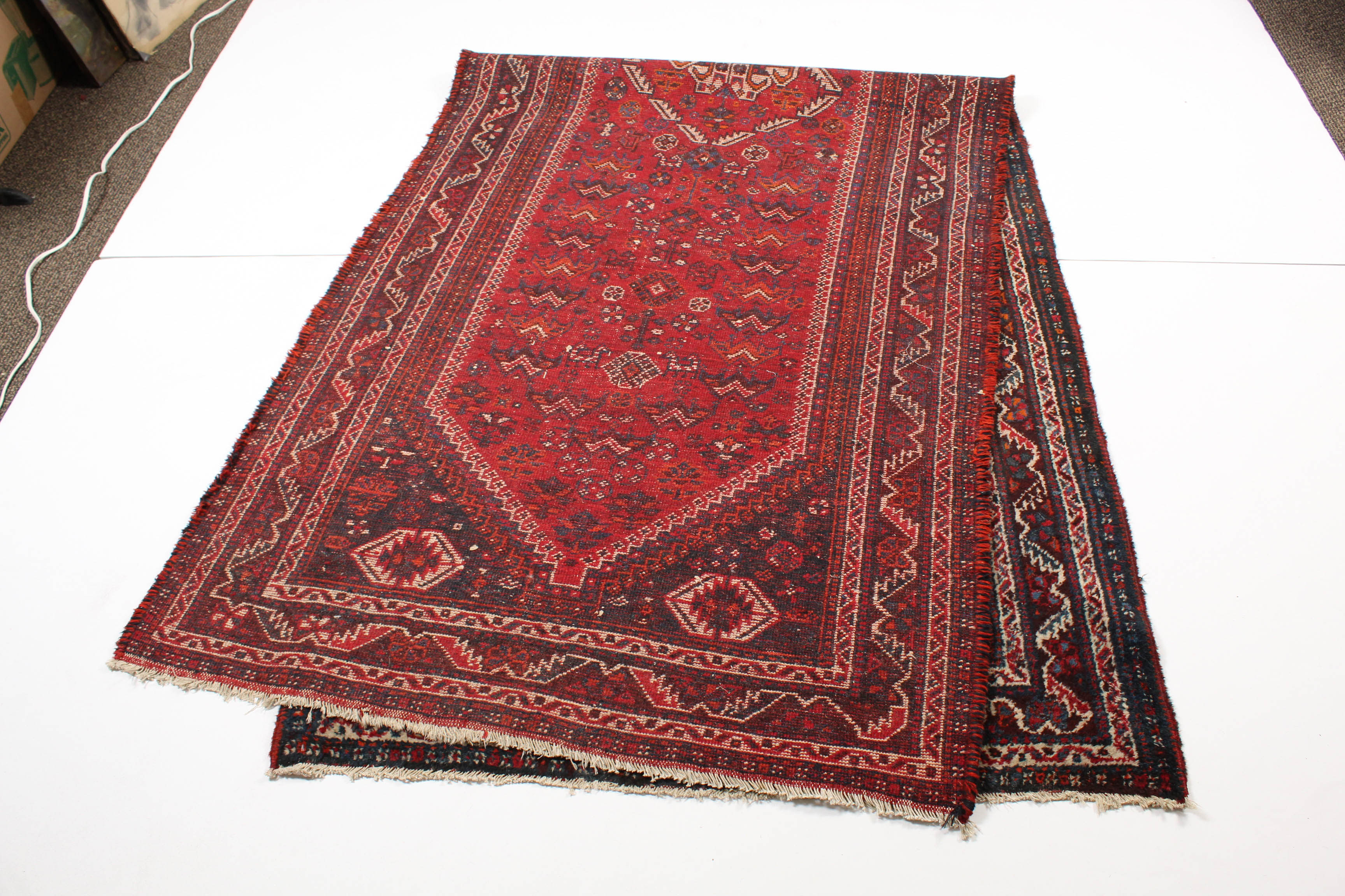 Semi-Antique Hand-Knotted Persian Shiraz Runner