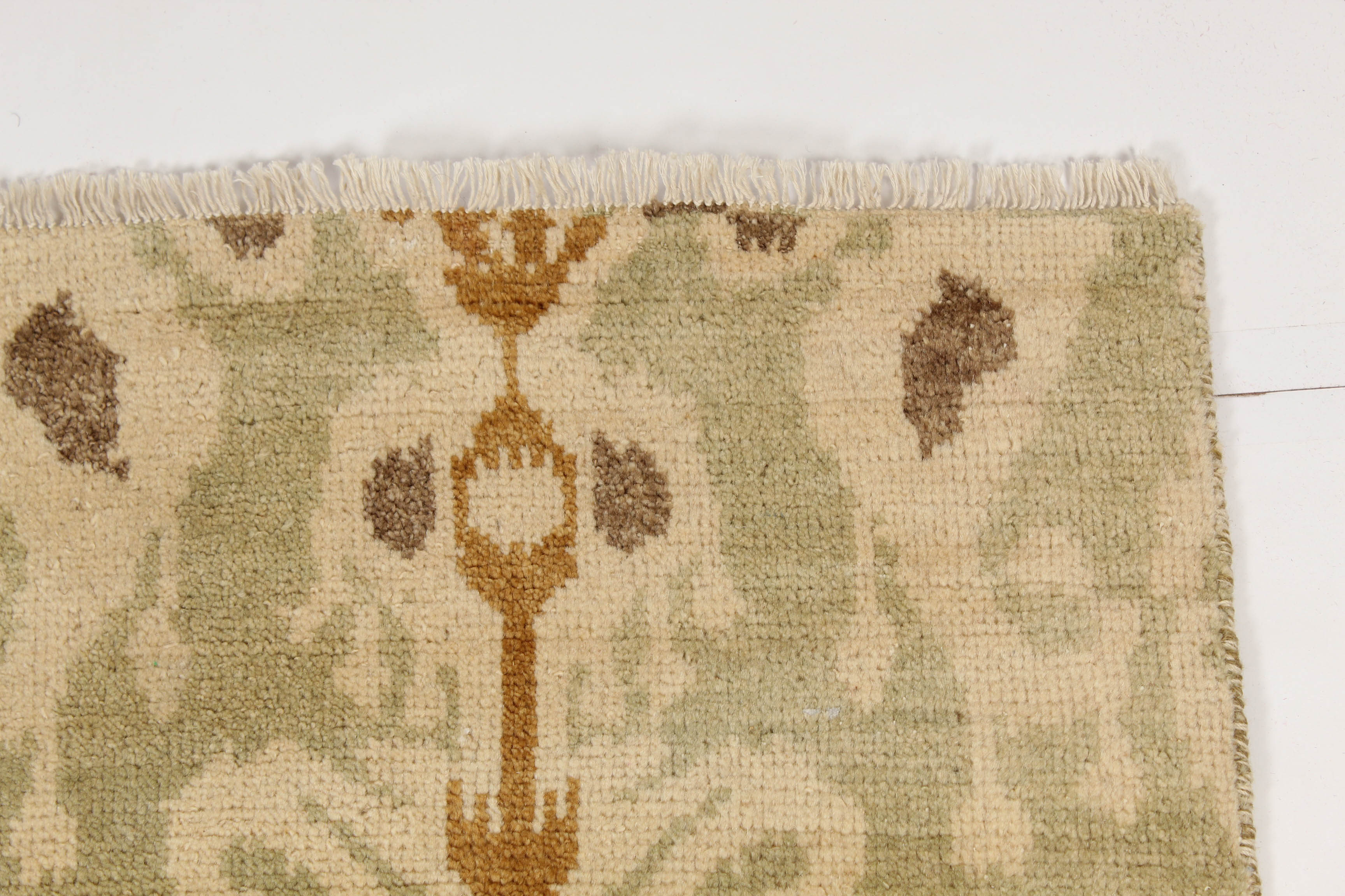 Hand-Knotted Indo-Turkish Oushak Rug