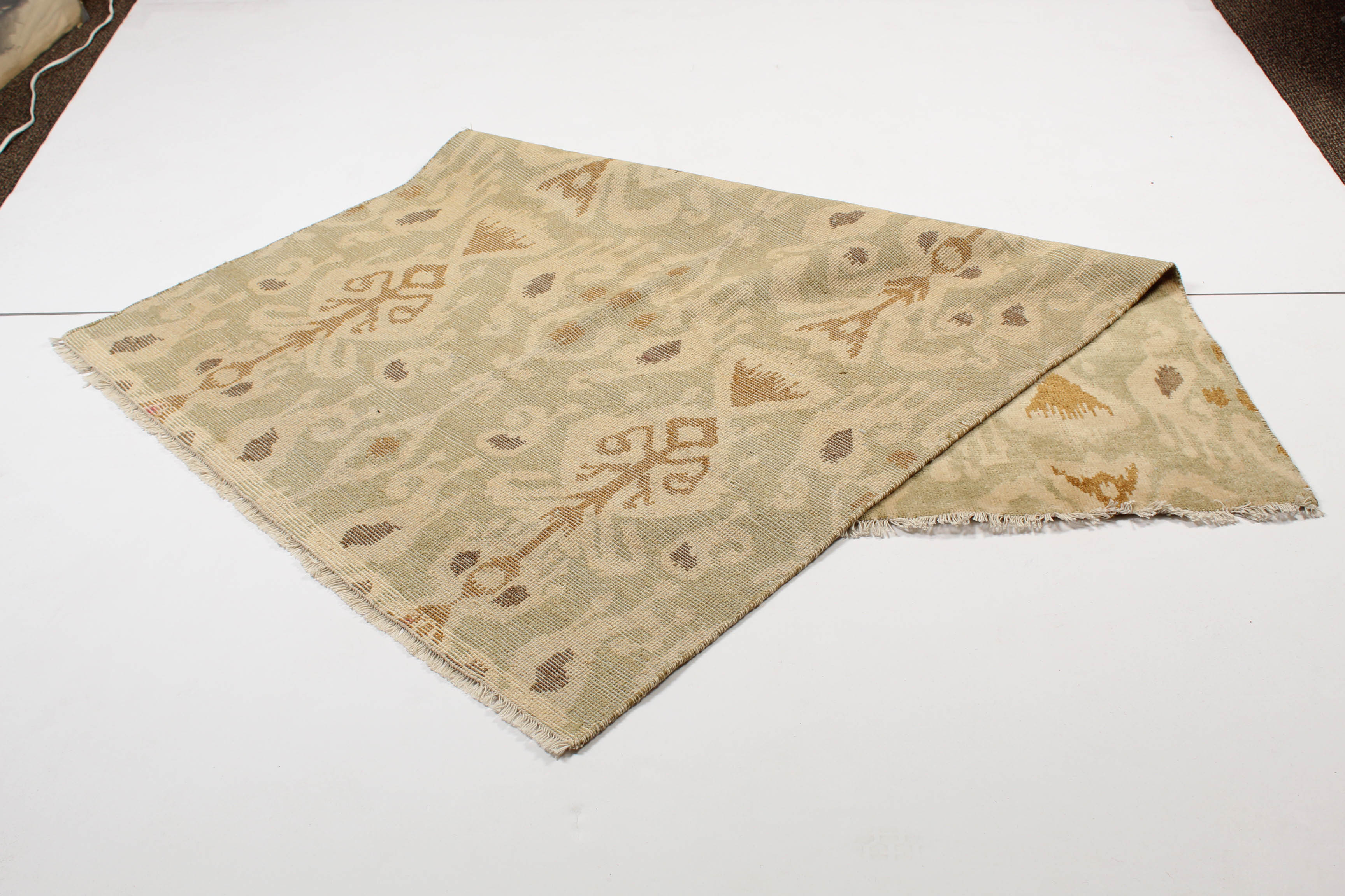 Hand-Knotted Indo-Turkish Oushak Rug