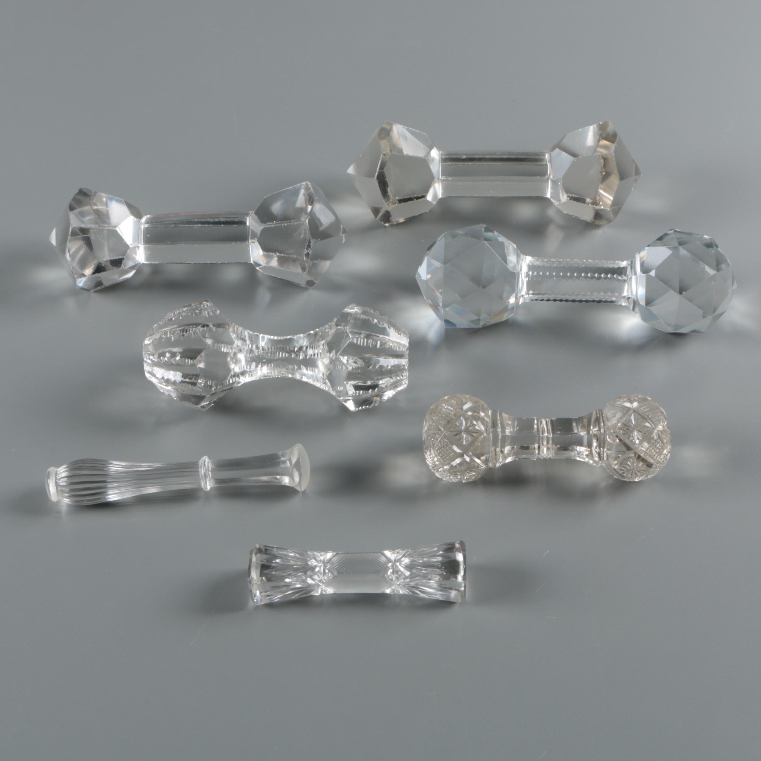 Cut Crystal and Glass Knife Rests