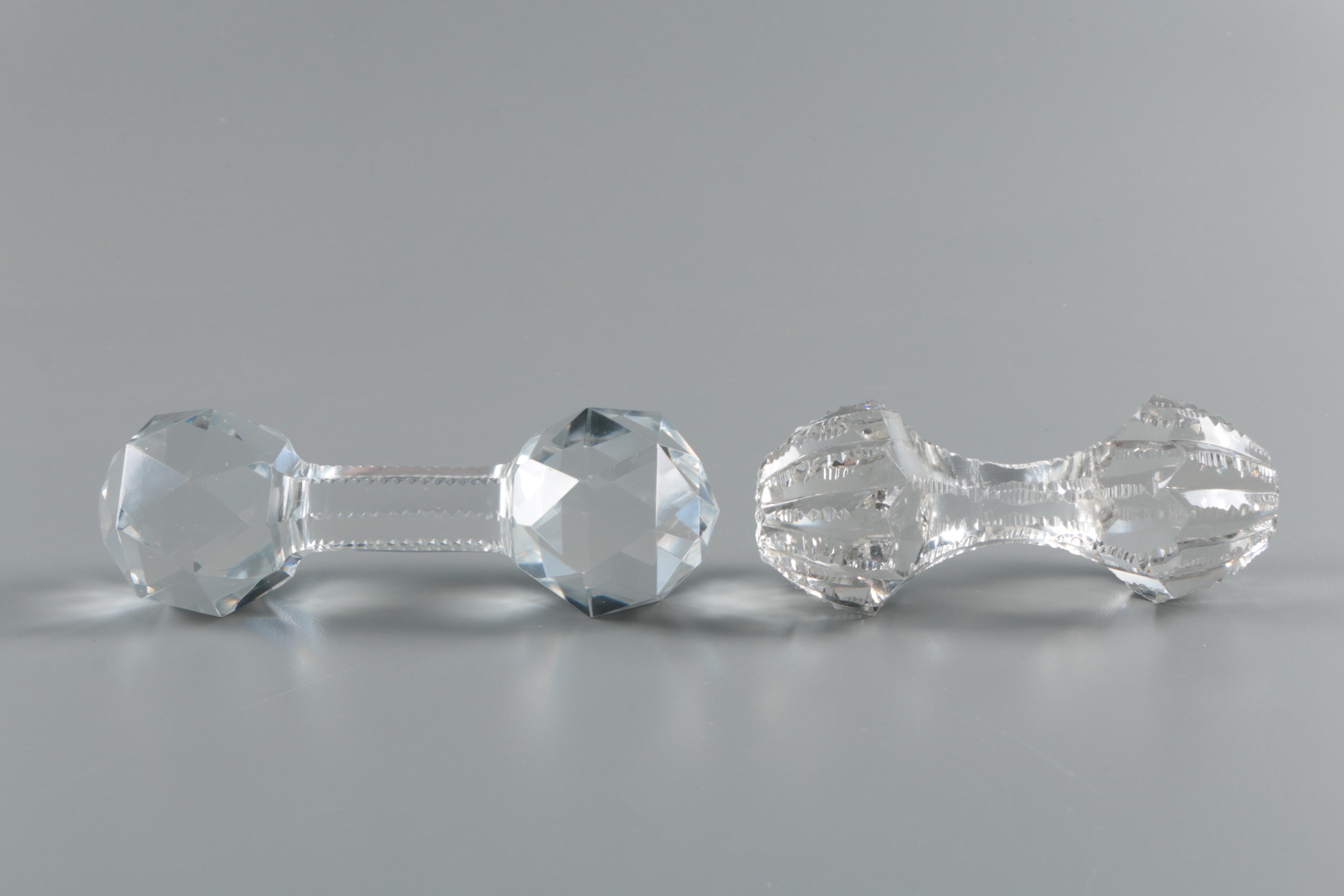 Cut Crystal and Glass Knife Rests