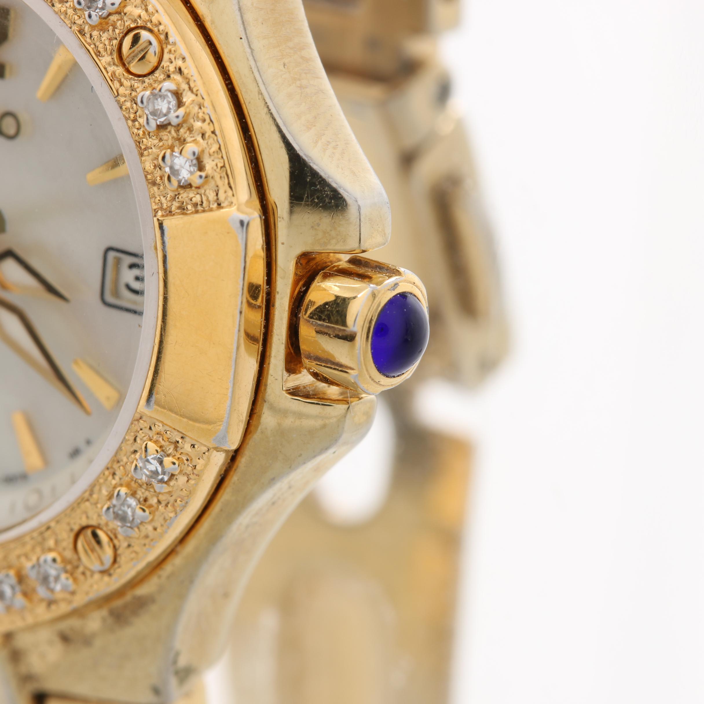 Seiko Stainless Steel Mother of Pearl and Diamond Analog Watch