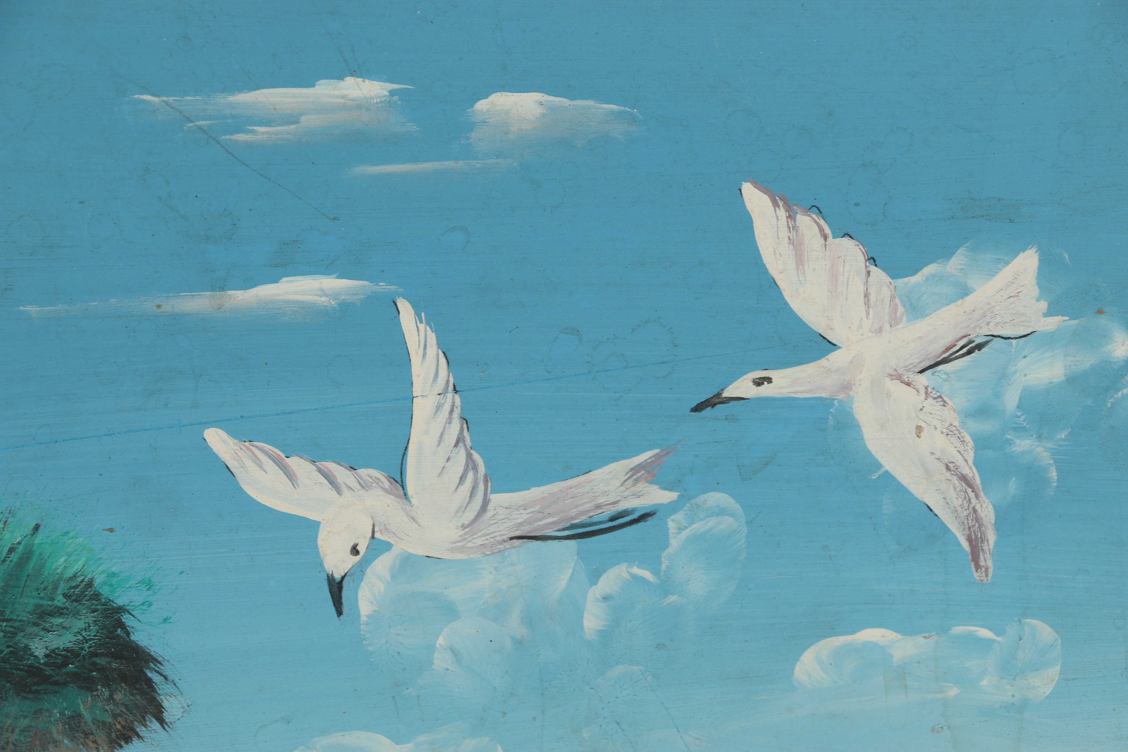 H. Dominguez Gouache Painting