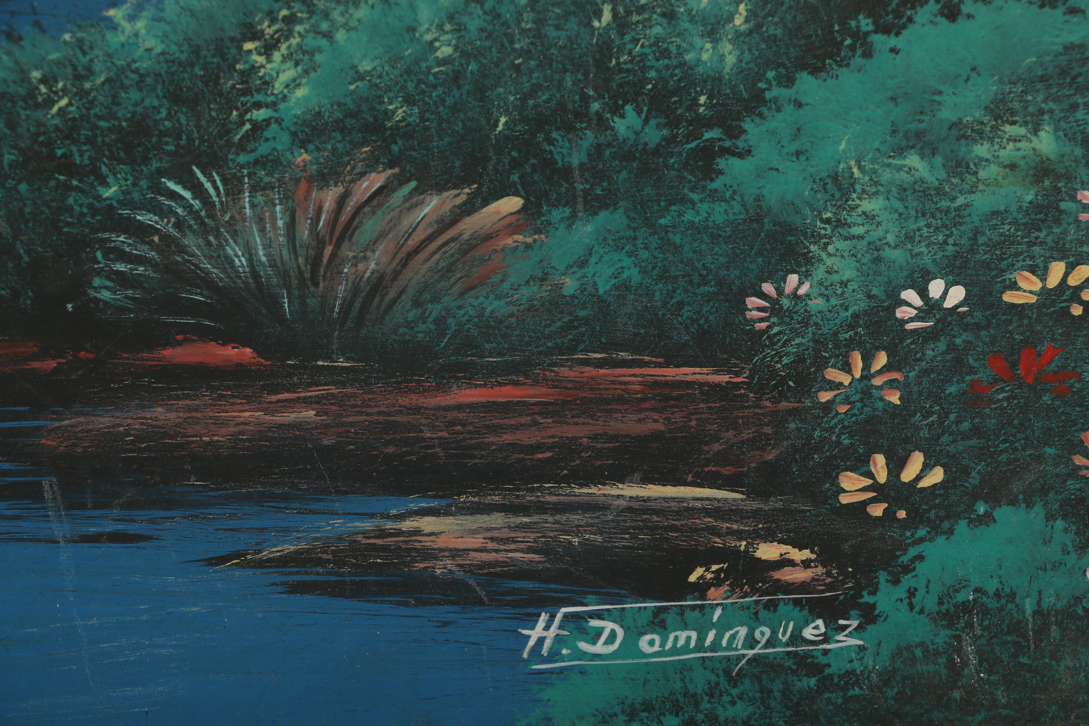 H. Dominguez Gouache Painting