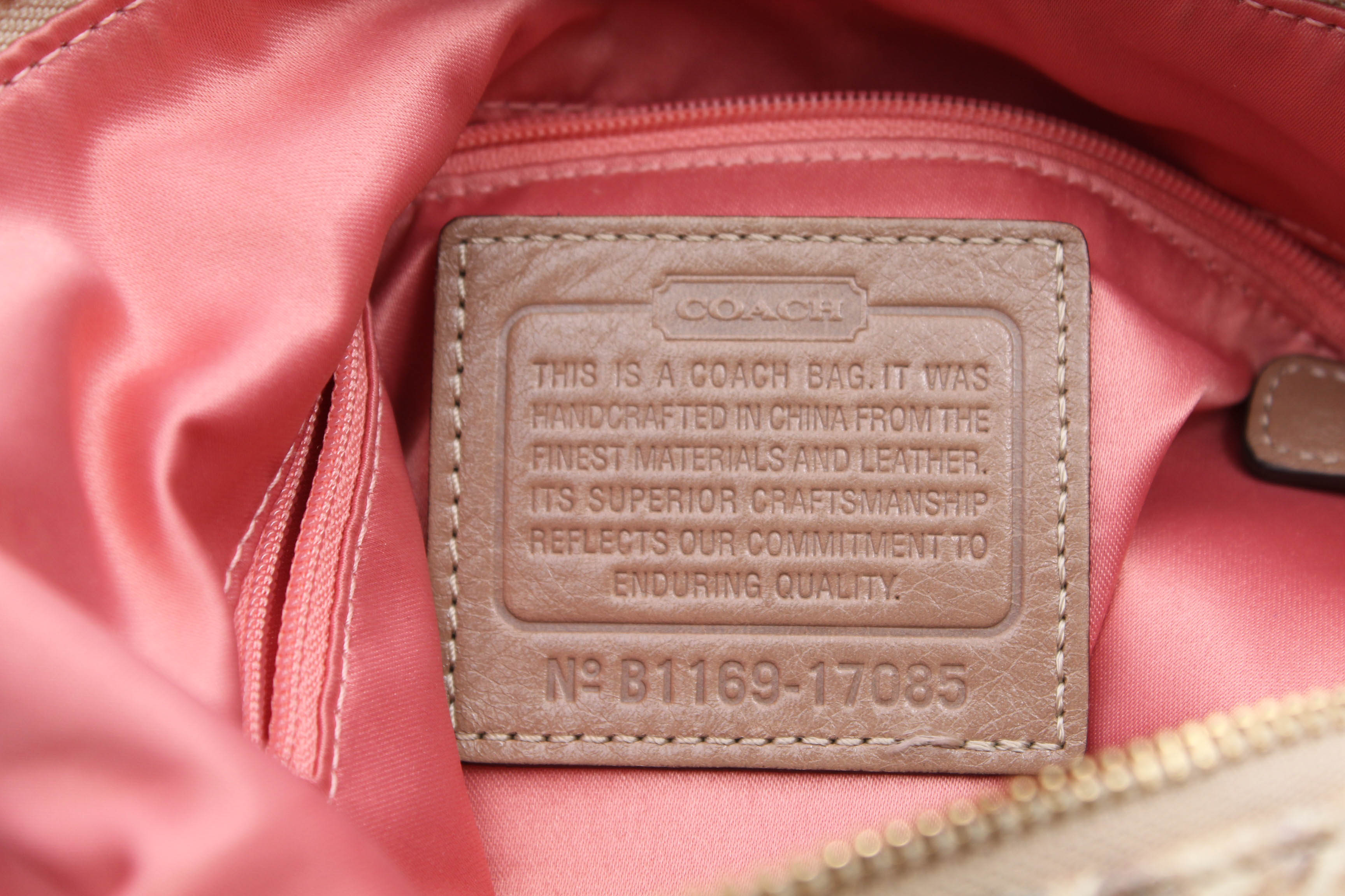 Coach Kristin Python Embossed Leather Hobo Handbag