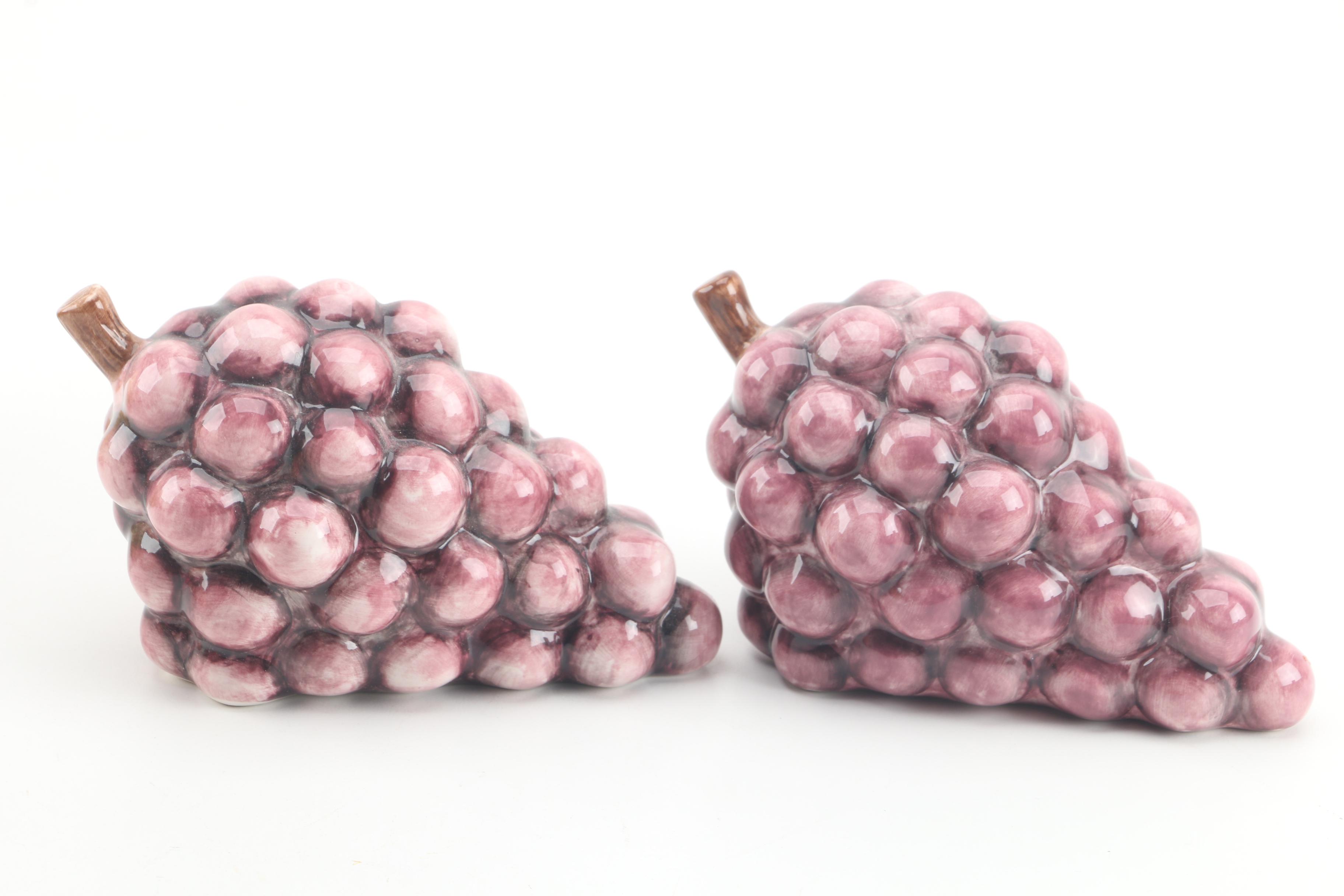 Decorative Glass Bowl with Ceramic Fruit