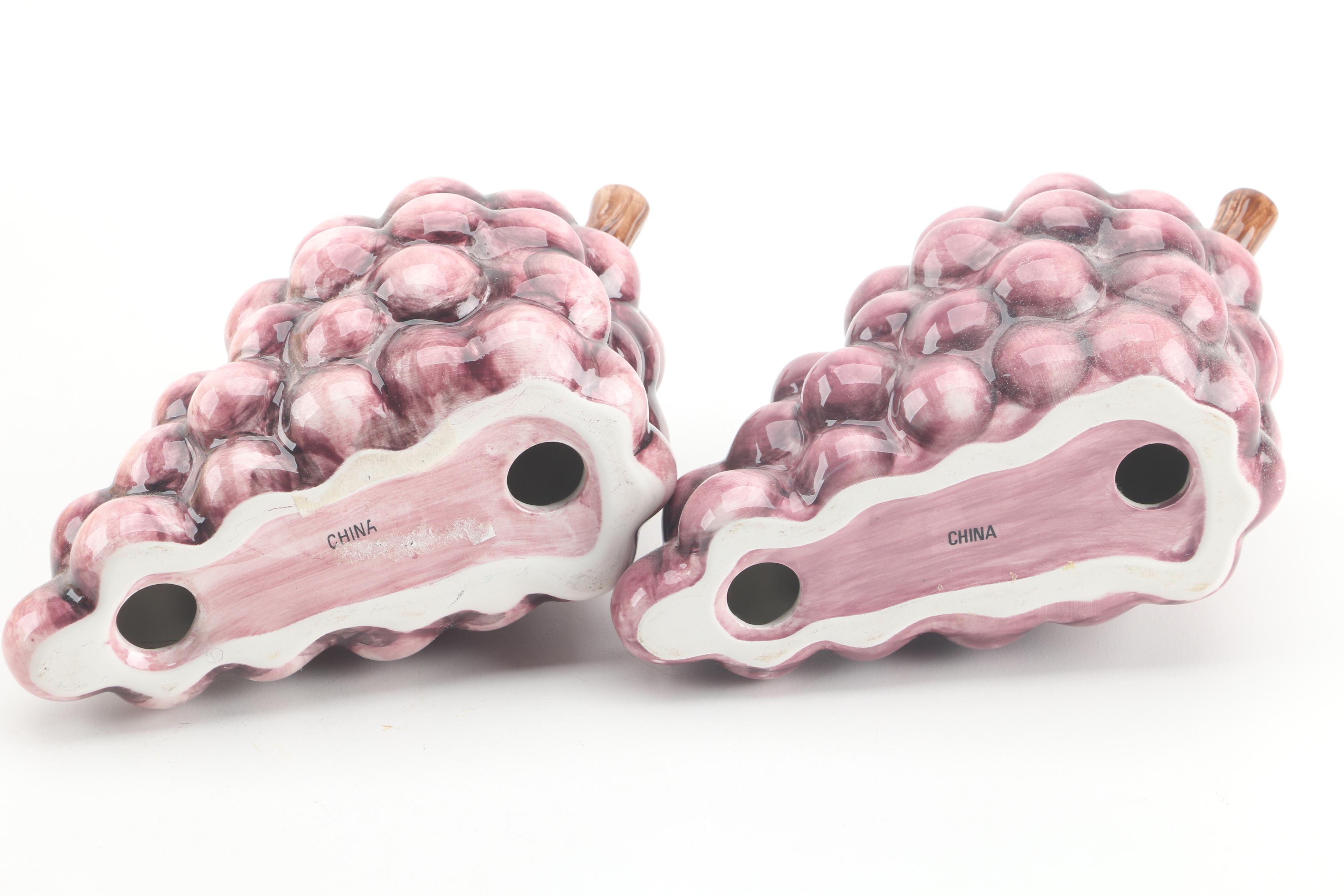 Decorative Glass Bowl with Ceramic Fruit