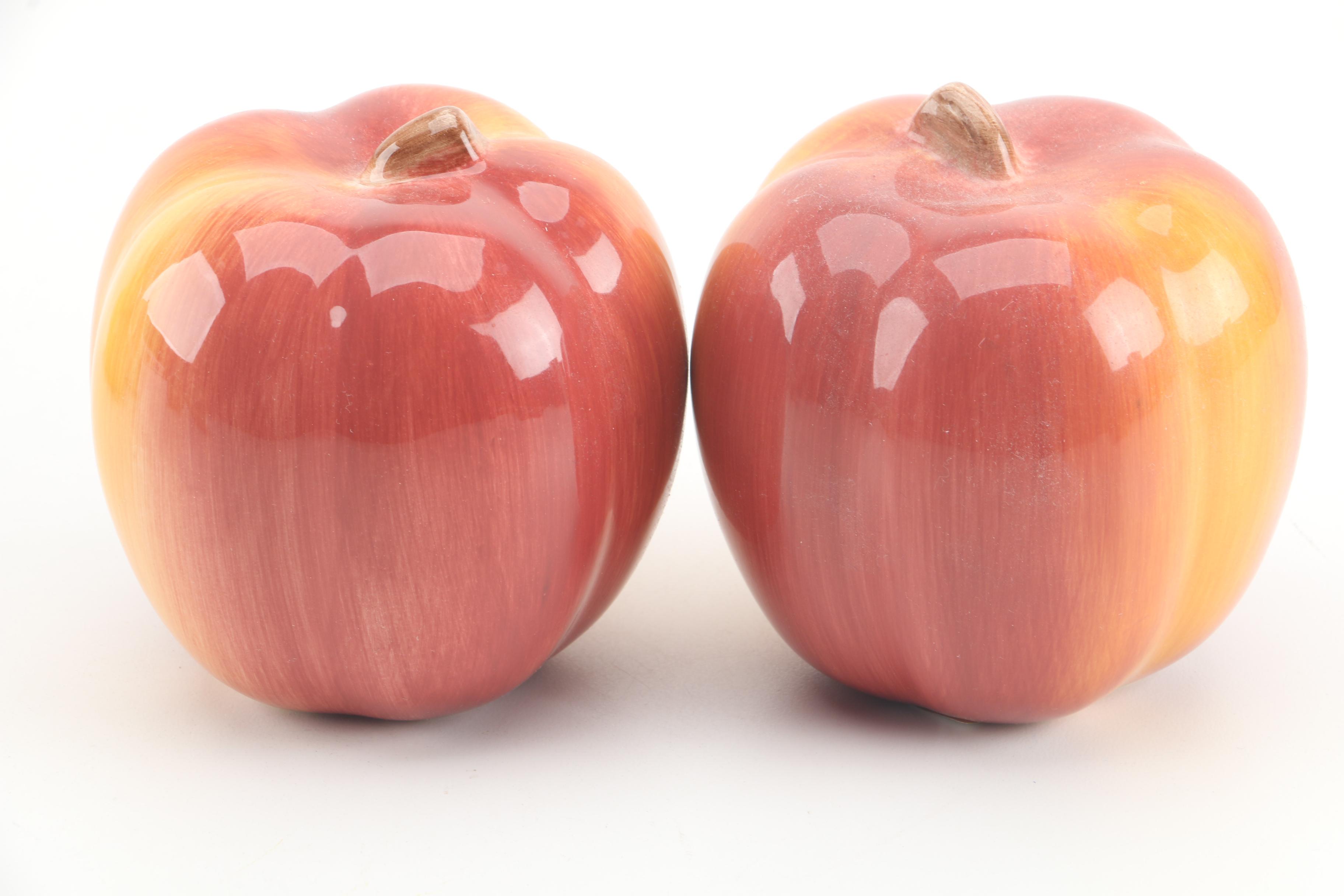 Decorative Glass Bowl with Ceramic Fruit