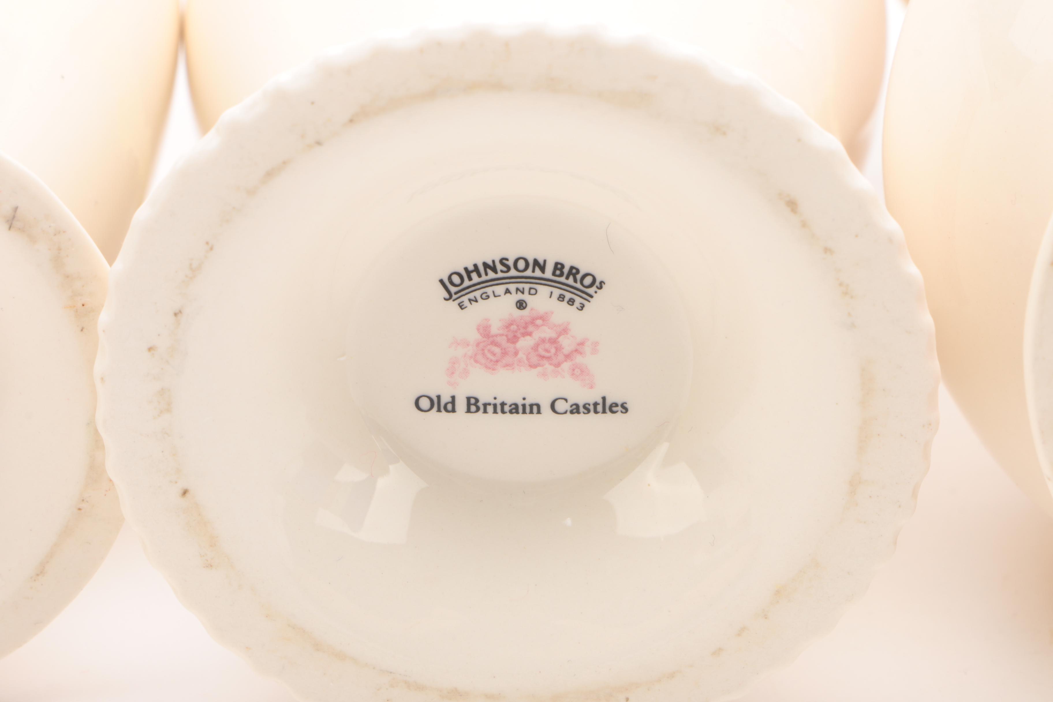 Johnson Brothers "Old Britain Castles" Vases, Adams Egg Cup, and Volkstedt Vase