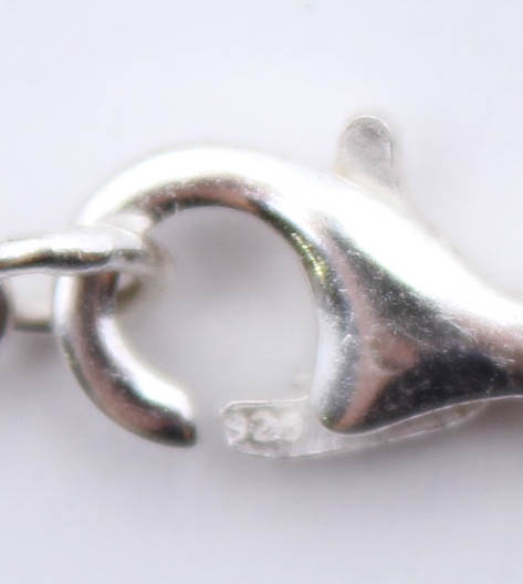 Sterling Silver Floral Pendant Necklace with Imitation Amber