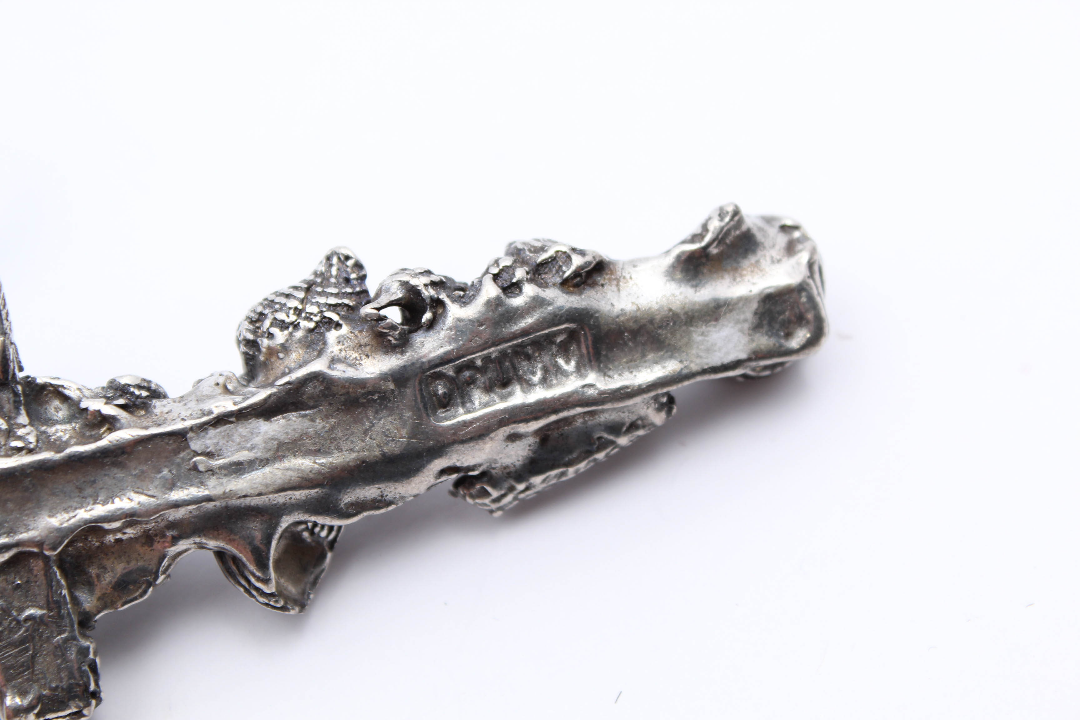 Don Drumm Aluminum Seashell Motif Cross Necklace