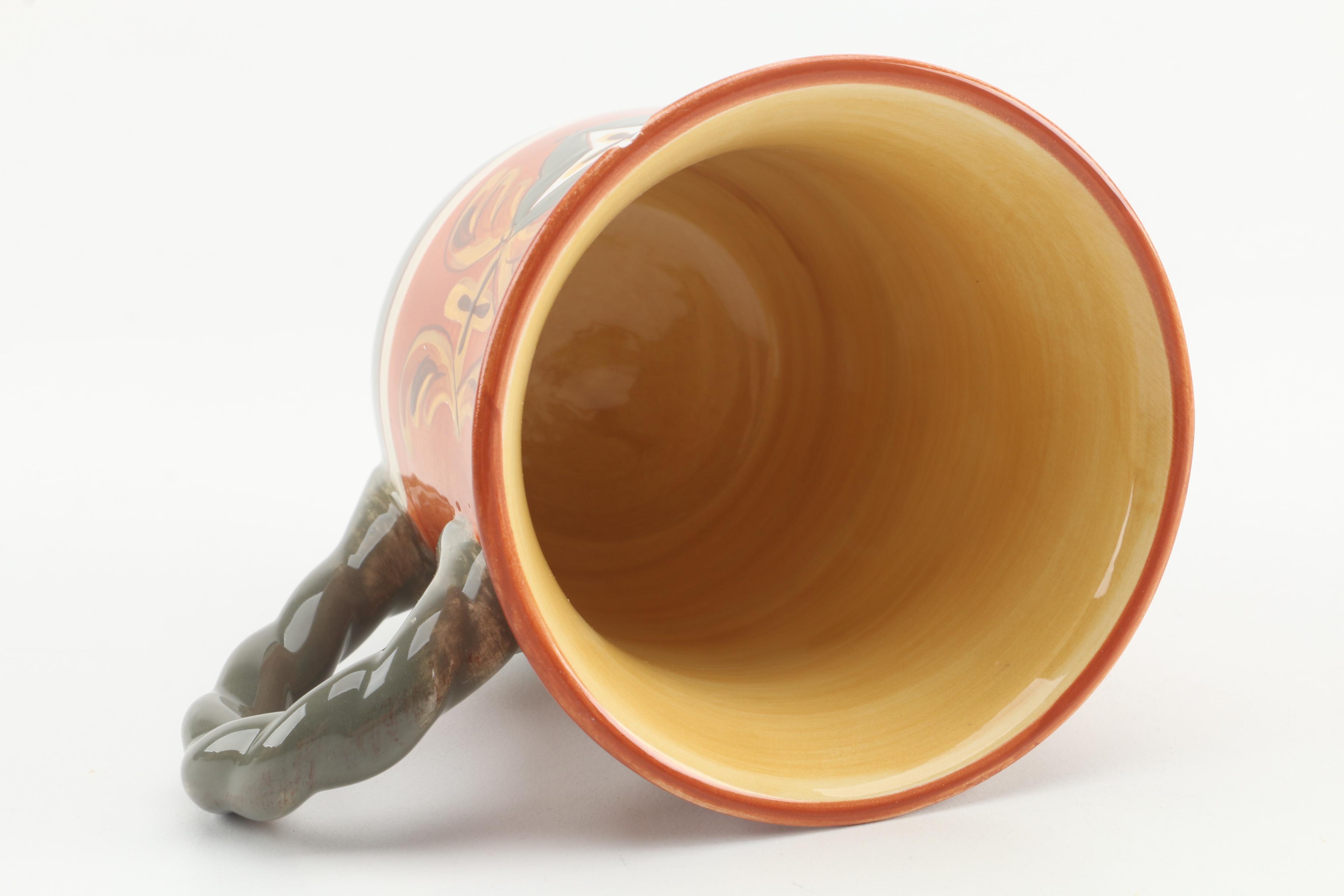 Artimino "Tuscan Countryside Sienna" Earthenware Mugs