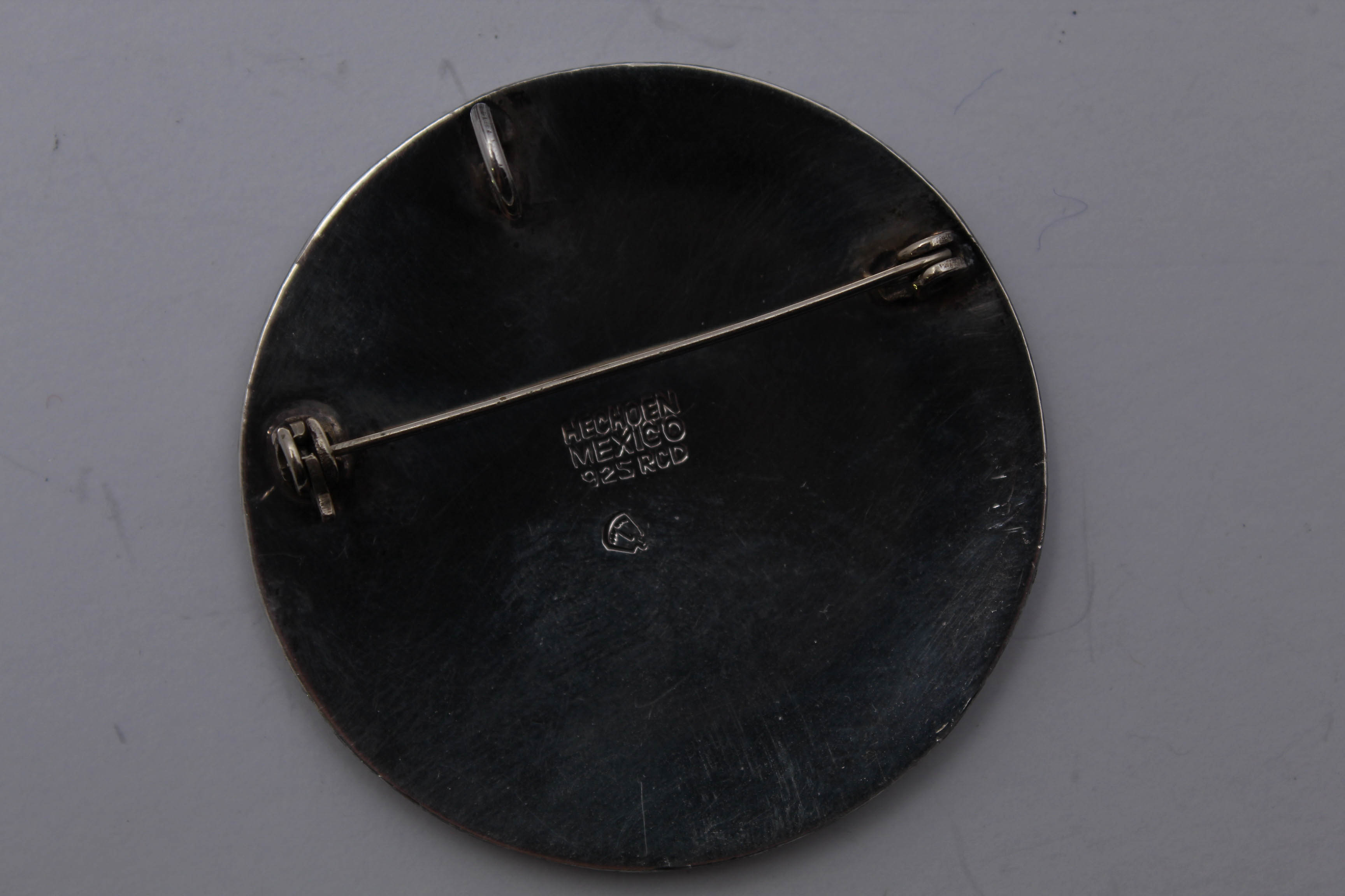 Signed Mexican Sterling Silver Convertible Brooch/Pendant