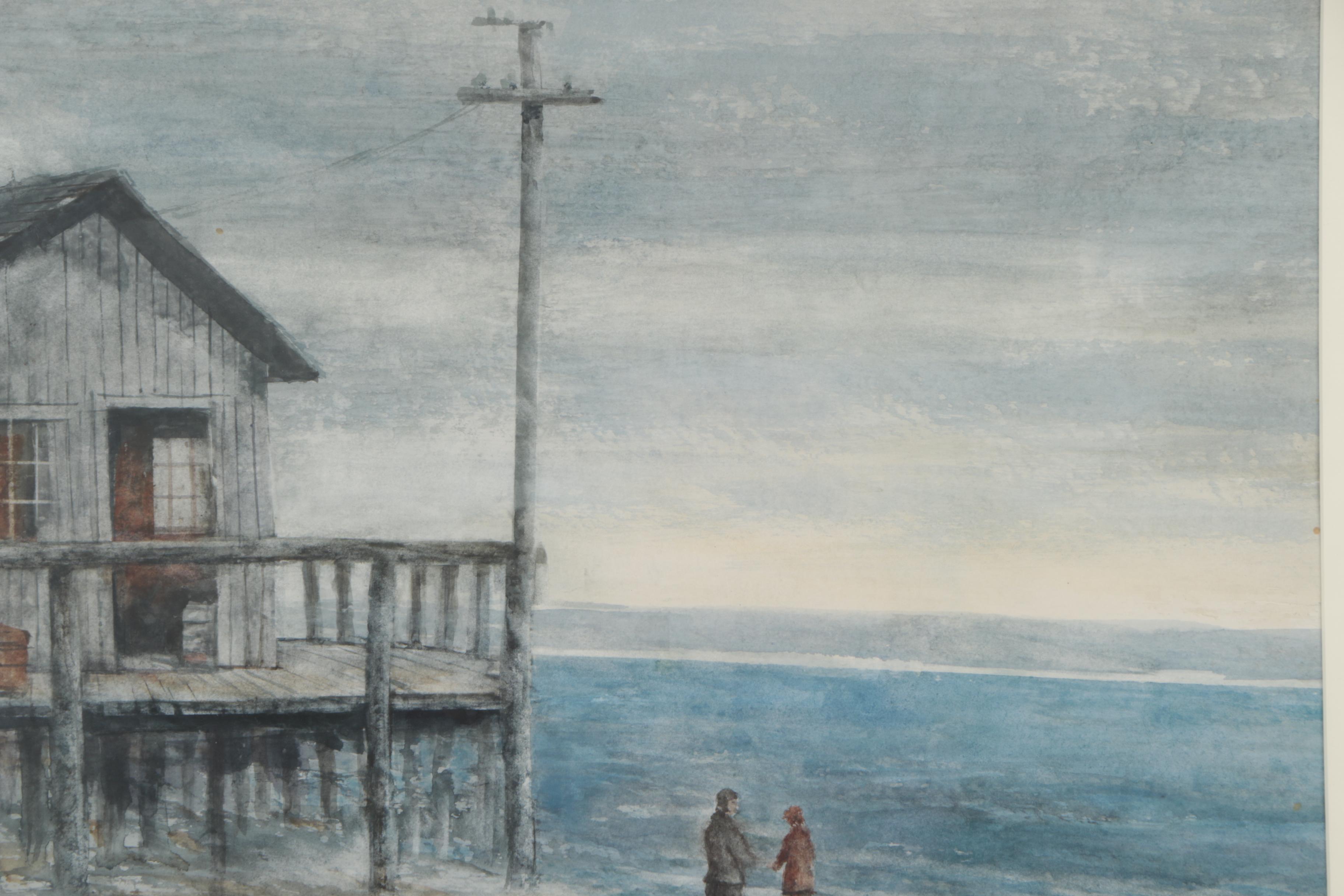 20th Century Stan Dudek Watercolor Painting