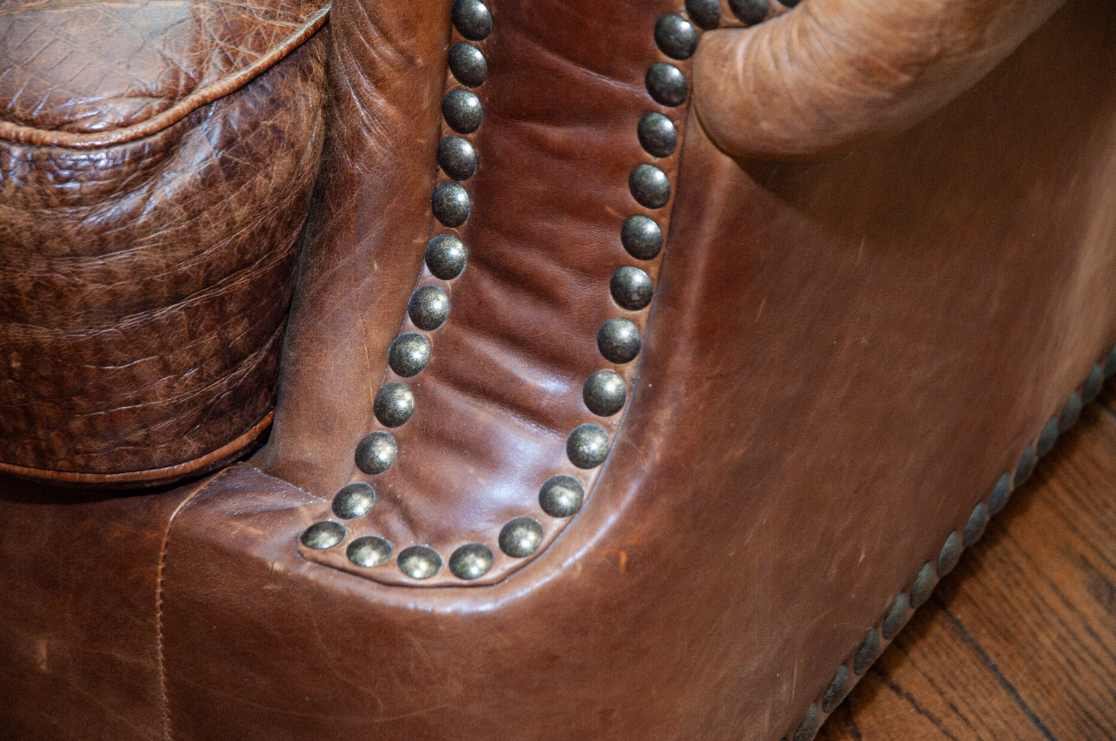 Alligator Style Embossed Leather Lounge chair