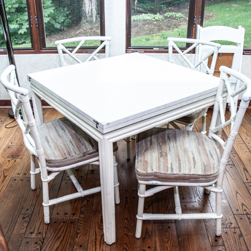 Folding Top Table with Four Matching Chairs