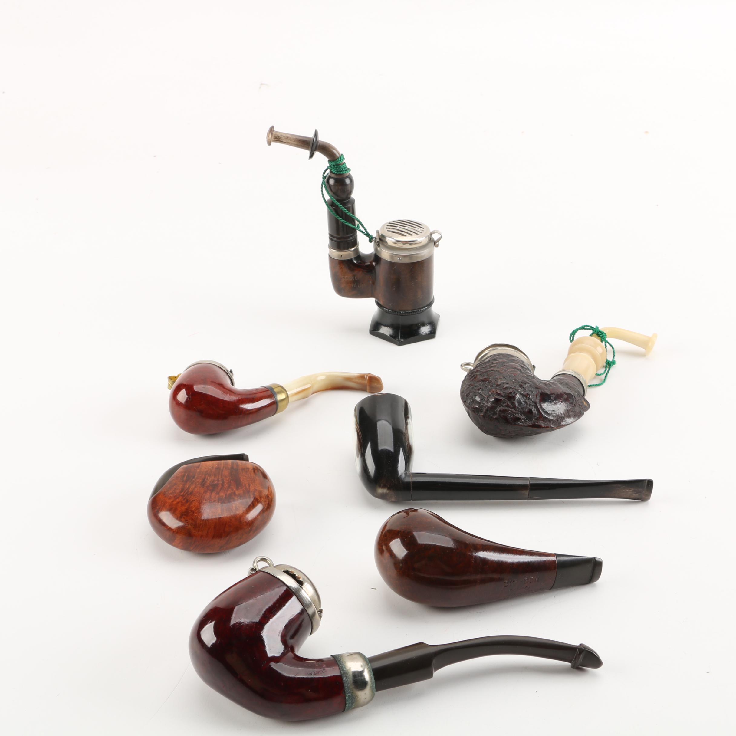 Vintage Tobacco Pipes Including Iwan Ries, Big Ben, and M&T Allwetter