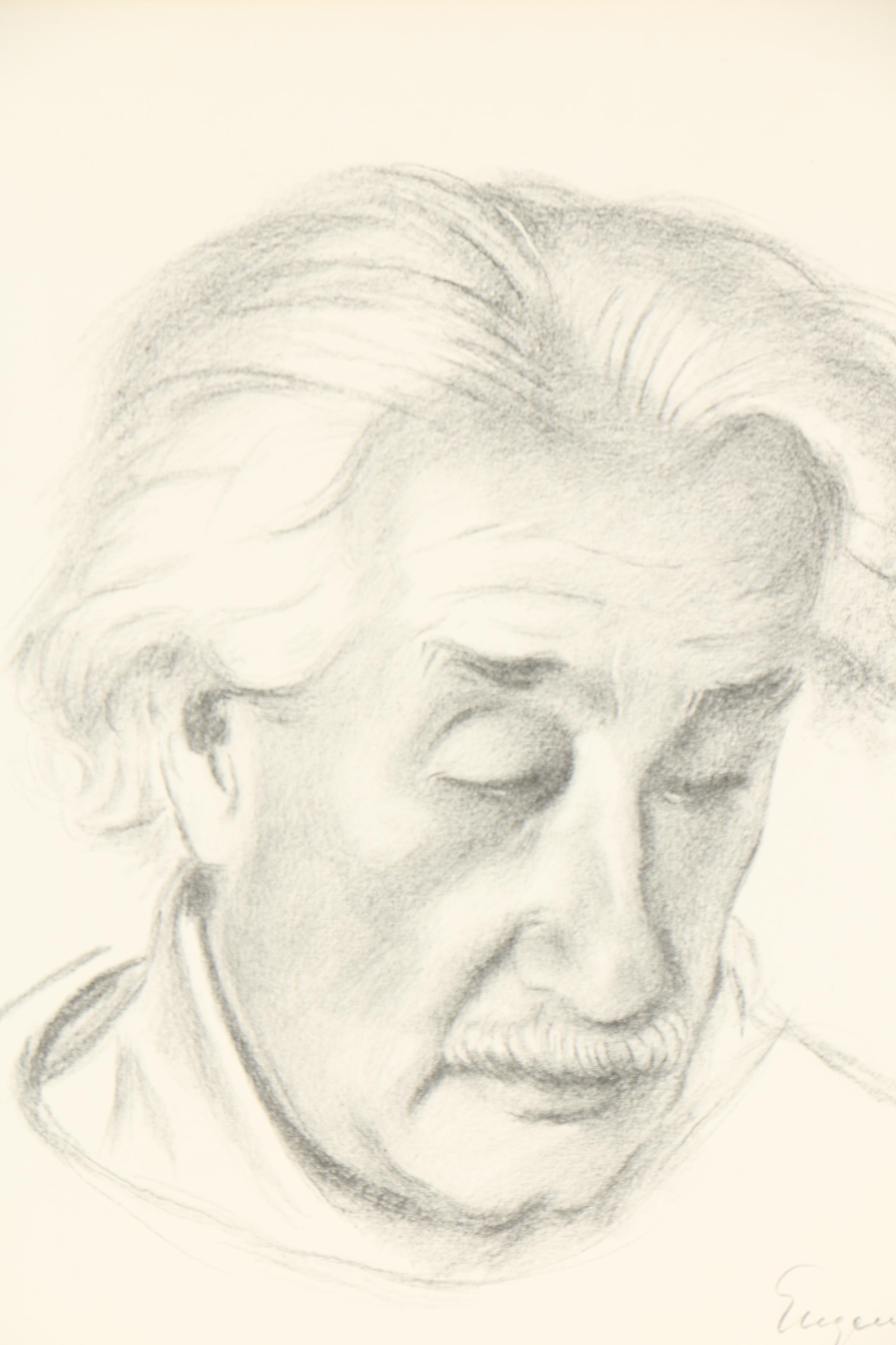 Eugene Spiro Lithograph "Albert Einstein"