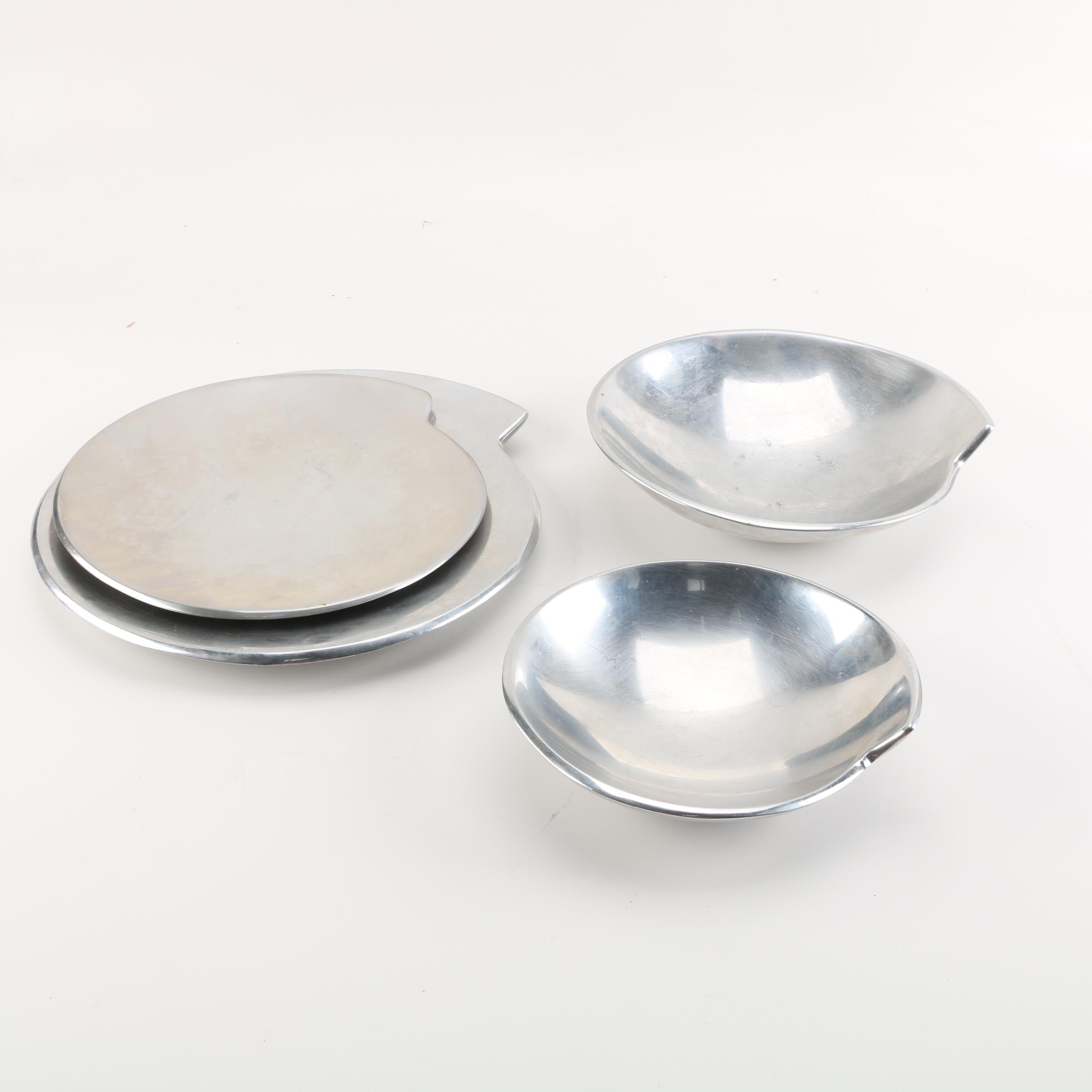 Nambé "Spiral" Serving Bowls and Trays