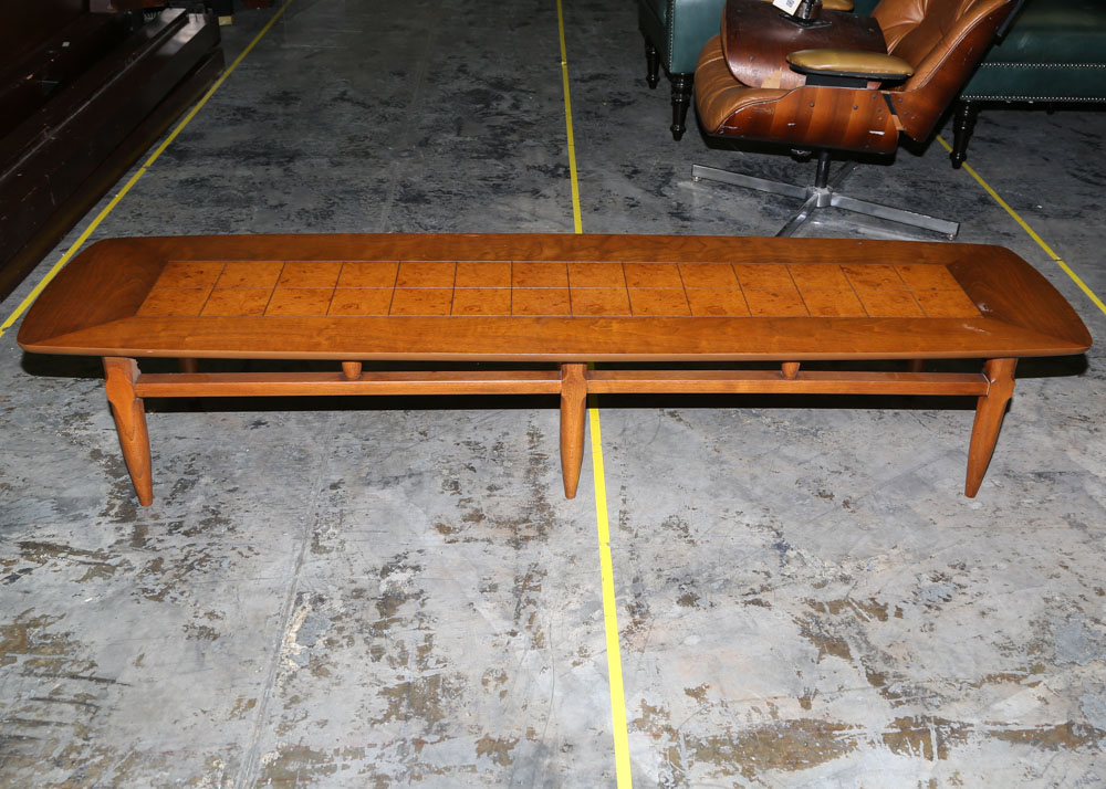 Vintage Lane Mid Century Modern Surfboard Coffee Table