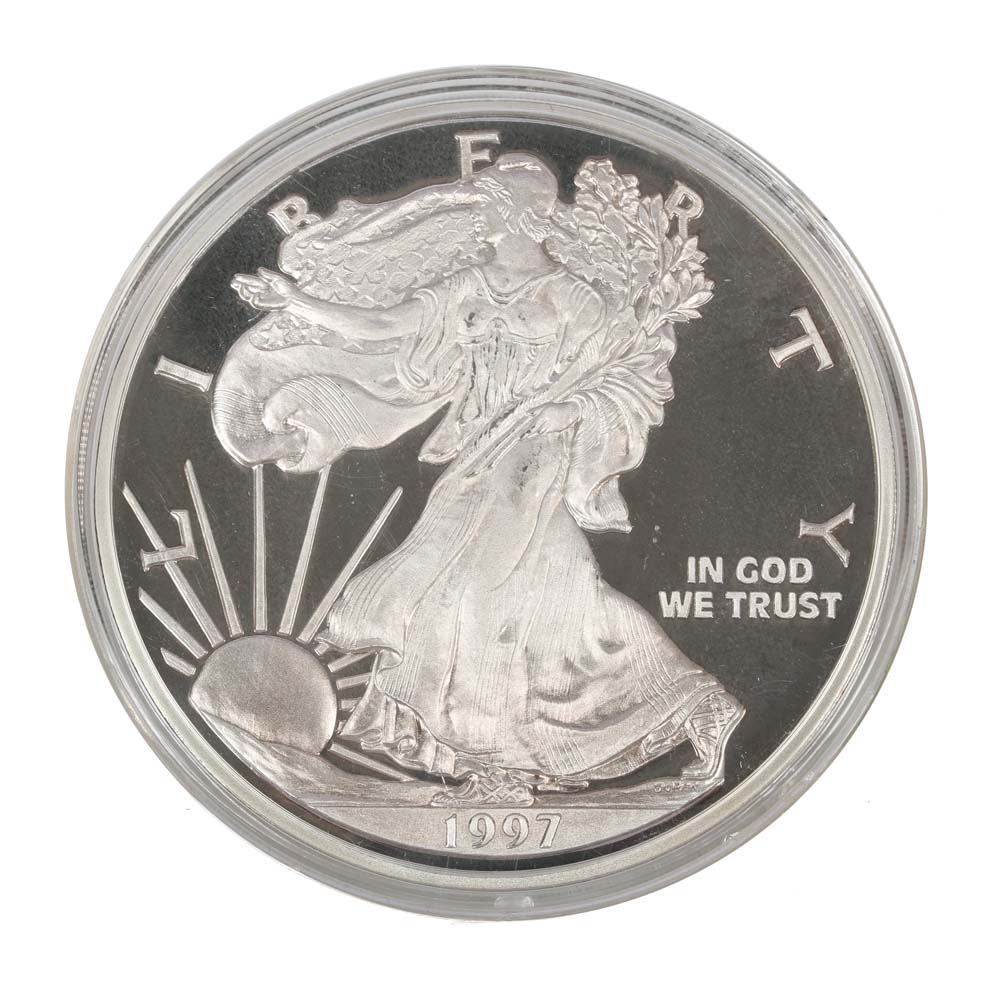 1997 Half Troy Pound Fine Silver American Eagle Bullion Round
