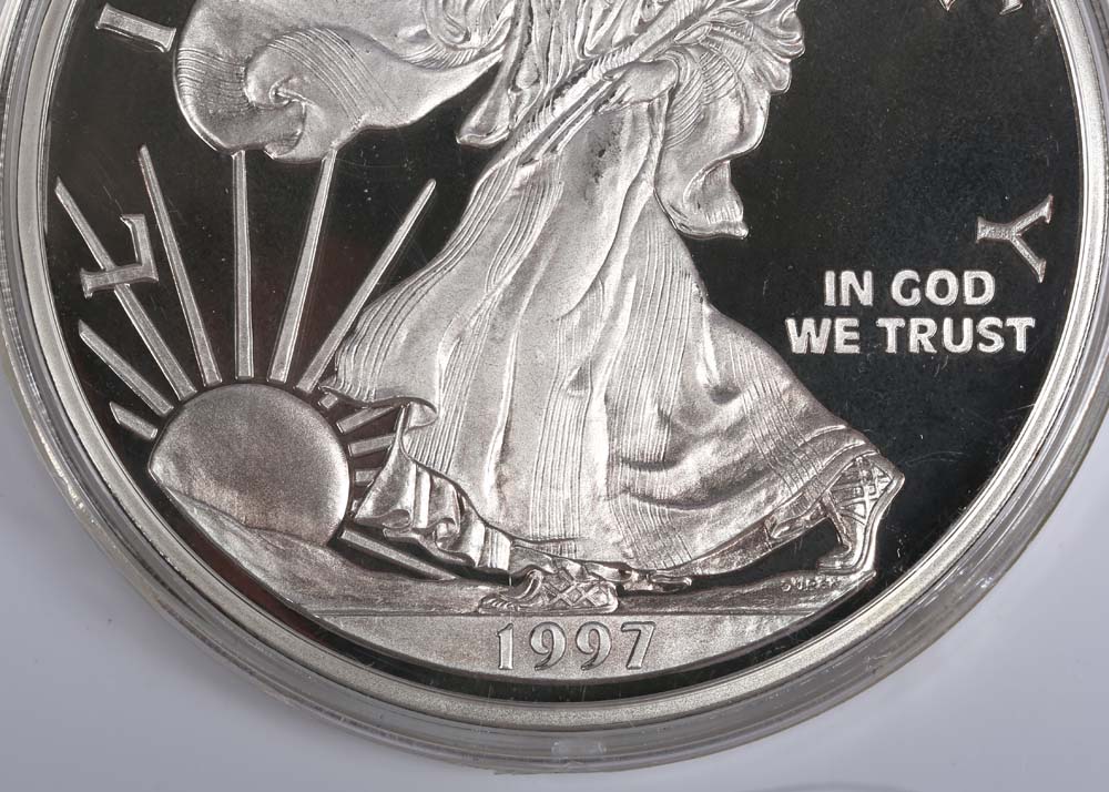 1997 Half Troy Pound Fine Silver American Eagle Bullion Round