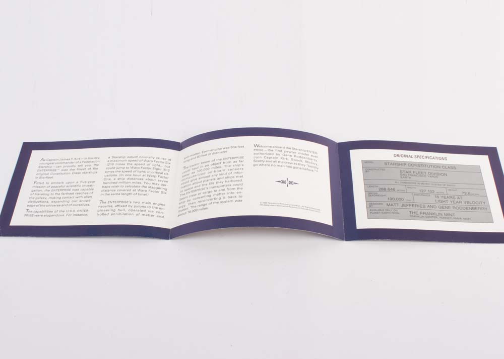 "Star Trek" Starship Enterprise Pewter Replica