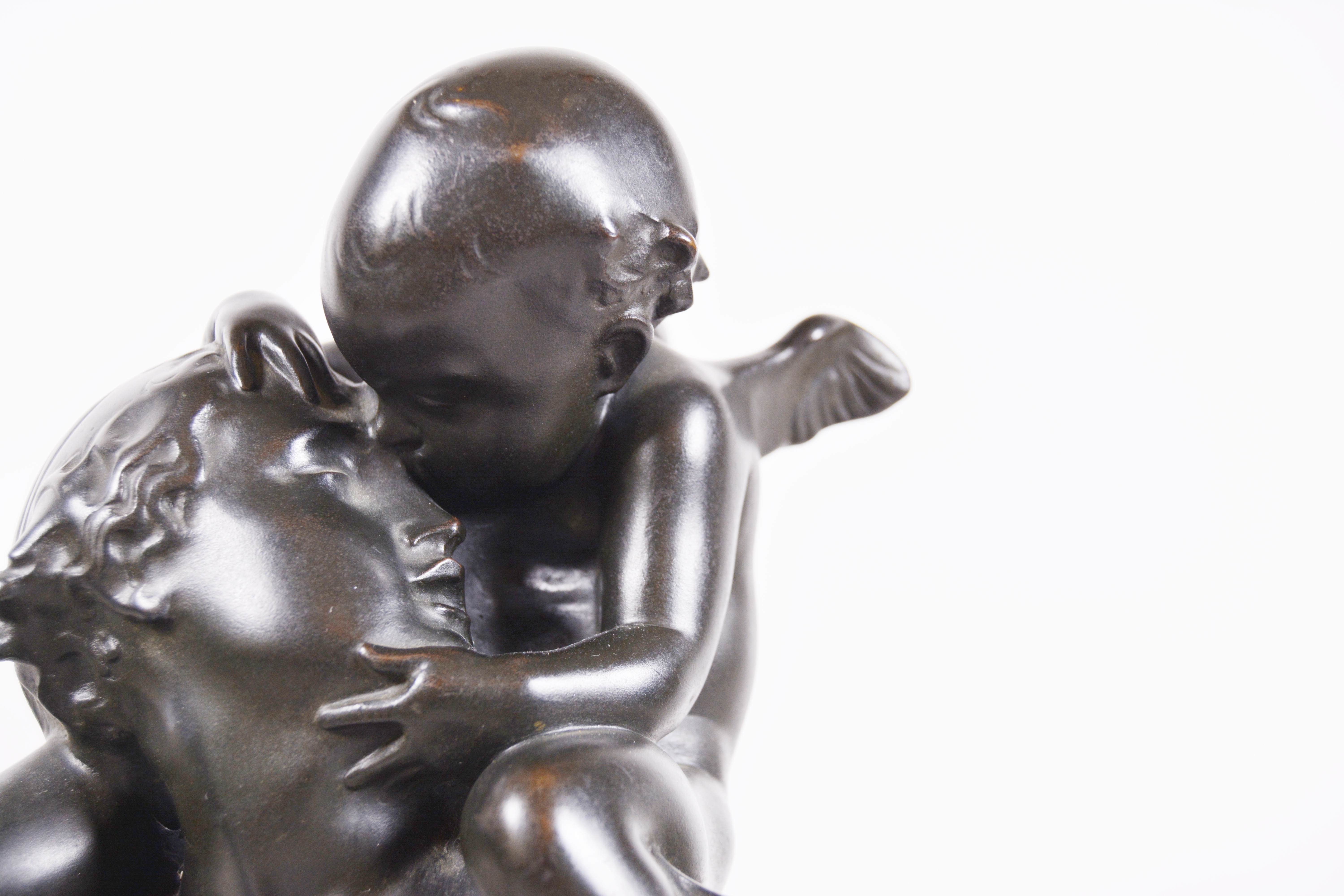 Carl Paul Jennewein Bronze Sculpture "Cupid and Psyche"