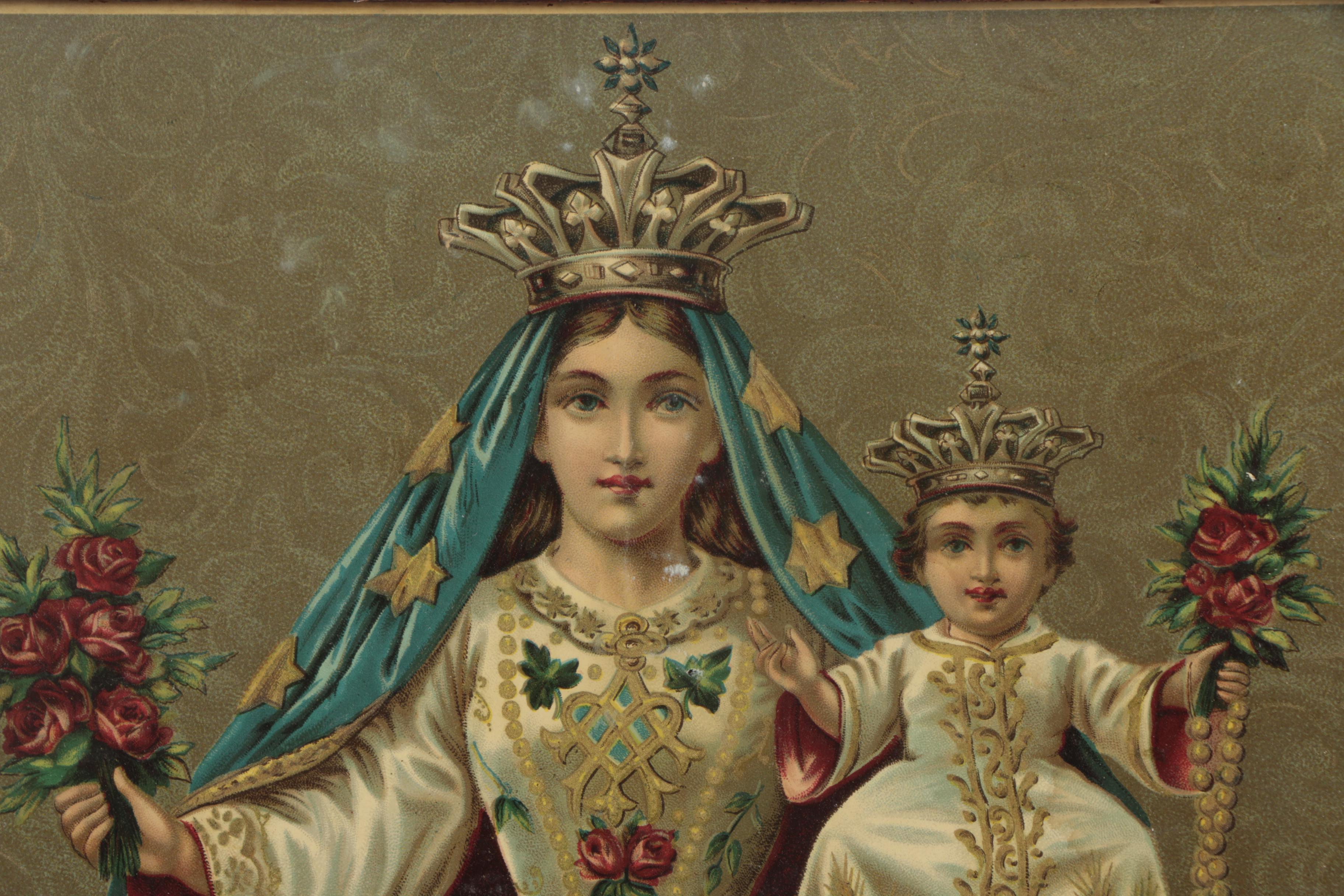 Chromolithograph of The Madonna and Child