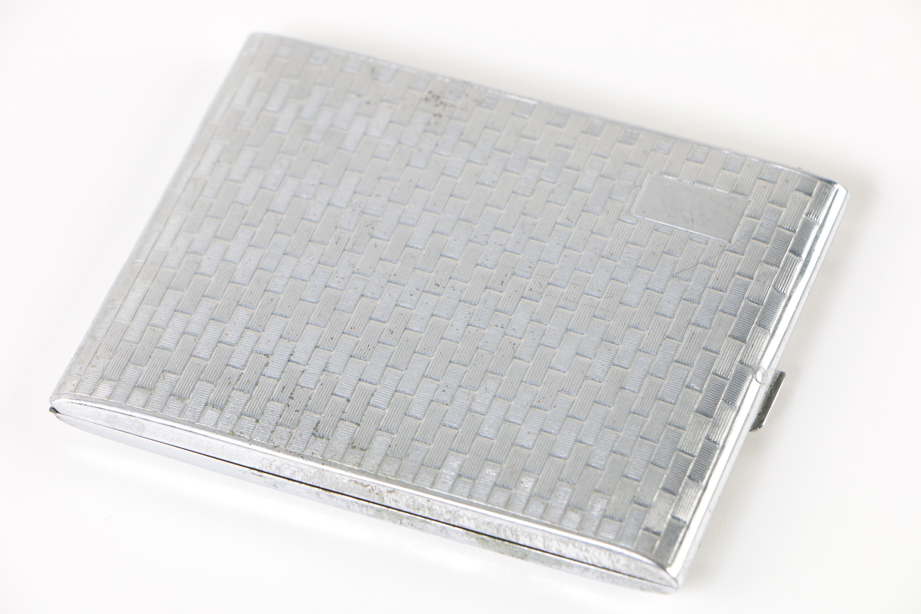 Vintage Evans Textured Metal Cigarette Case and Morlite Flip Top Lighter