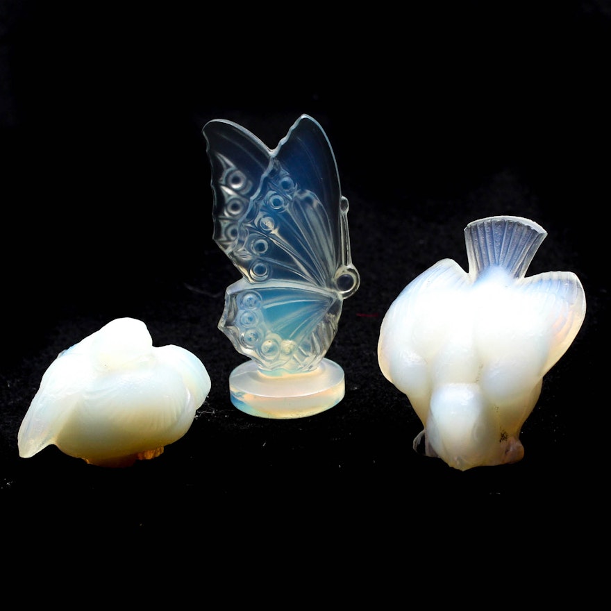 Sabino French Opalescent Art Glass Figurines