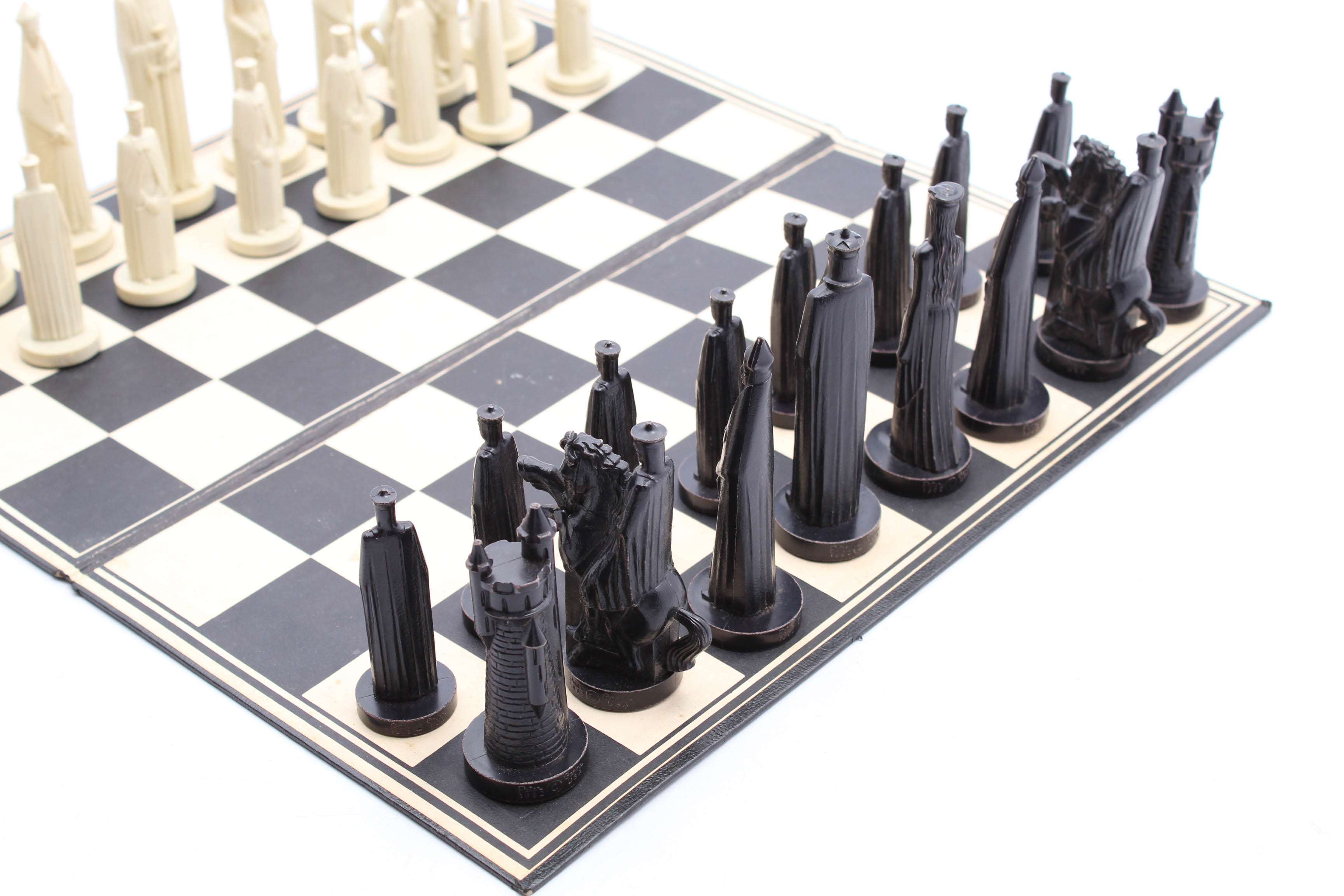 Vintage Peter Ganine Sculpted Plastic 1962 Chess Set