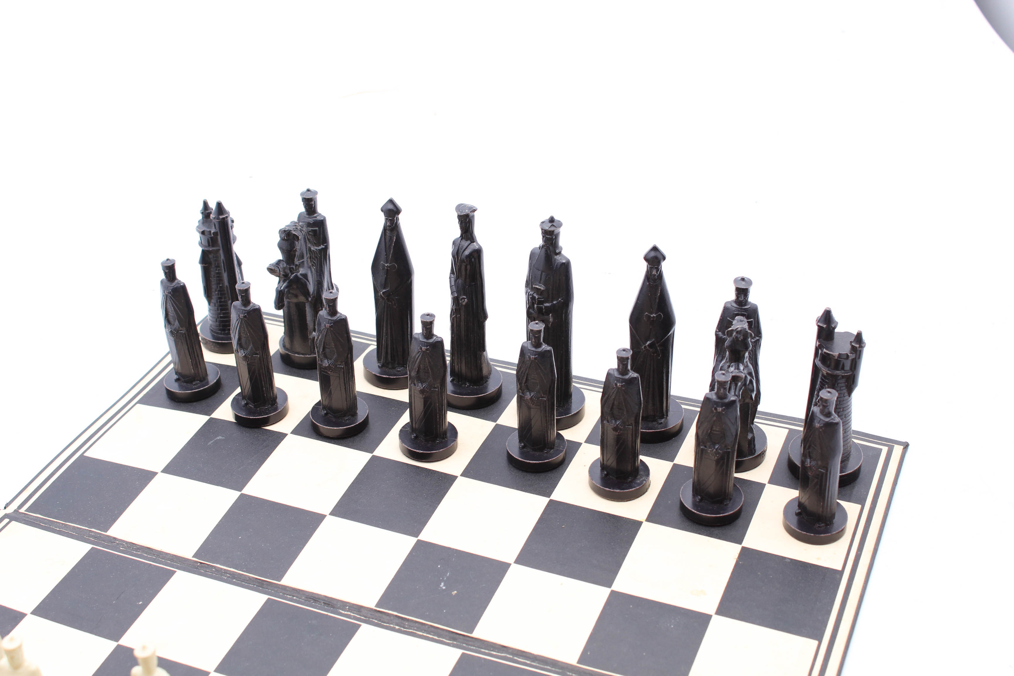Vintage Peter Ganine Sculpted Plastic 1962 Chess Set