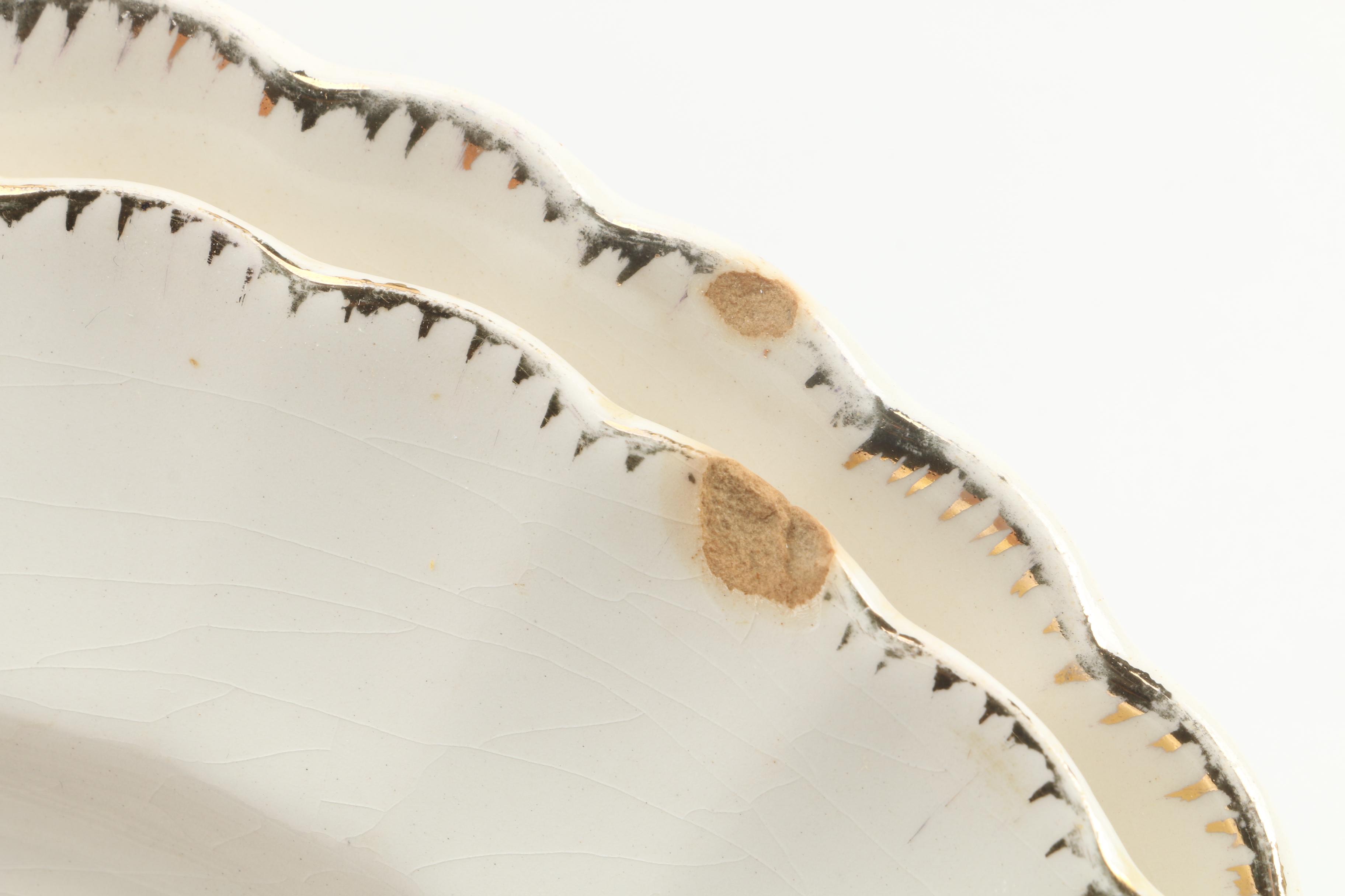 Vintage Leigh Potters "Leigh Ware" Floral-Themed Dinnerware