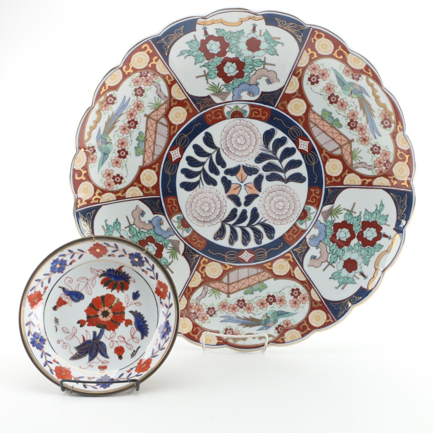 Imari Decorative Porcelain Plates Including Gold Imari