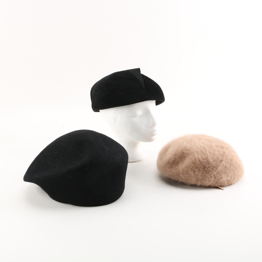 Women's Frank Olive and Kangol Felted Hats