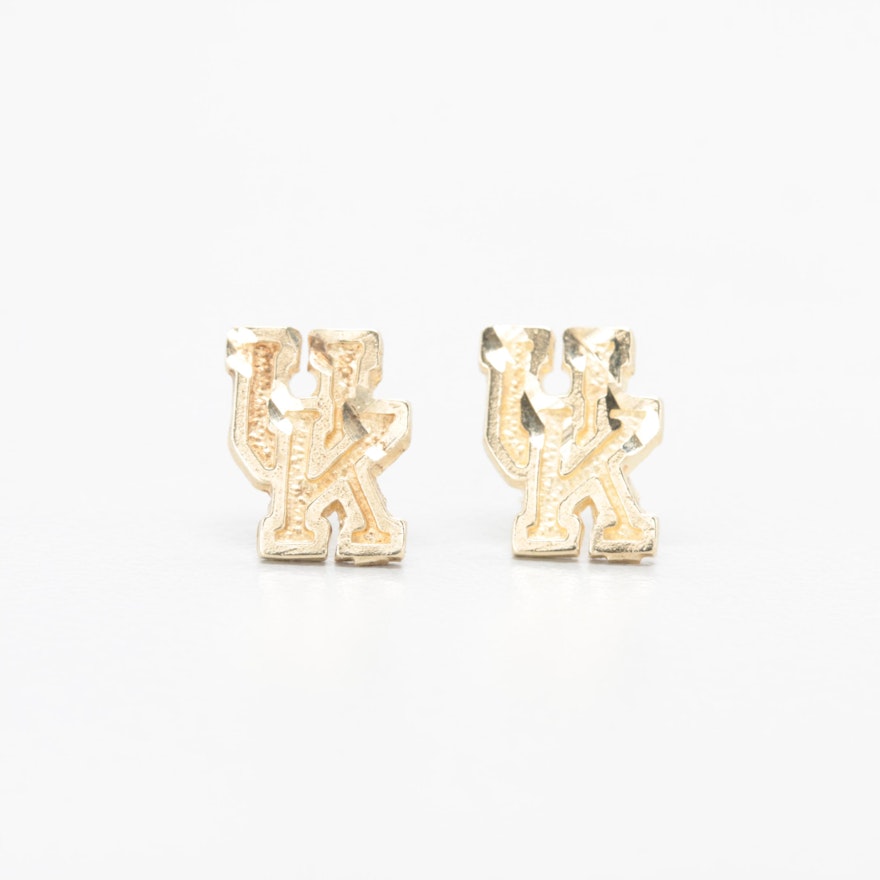 10K Yellow Gold University of Kentucky Earrings