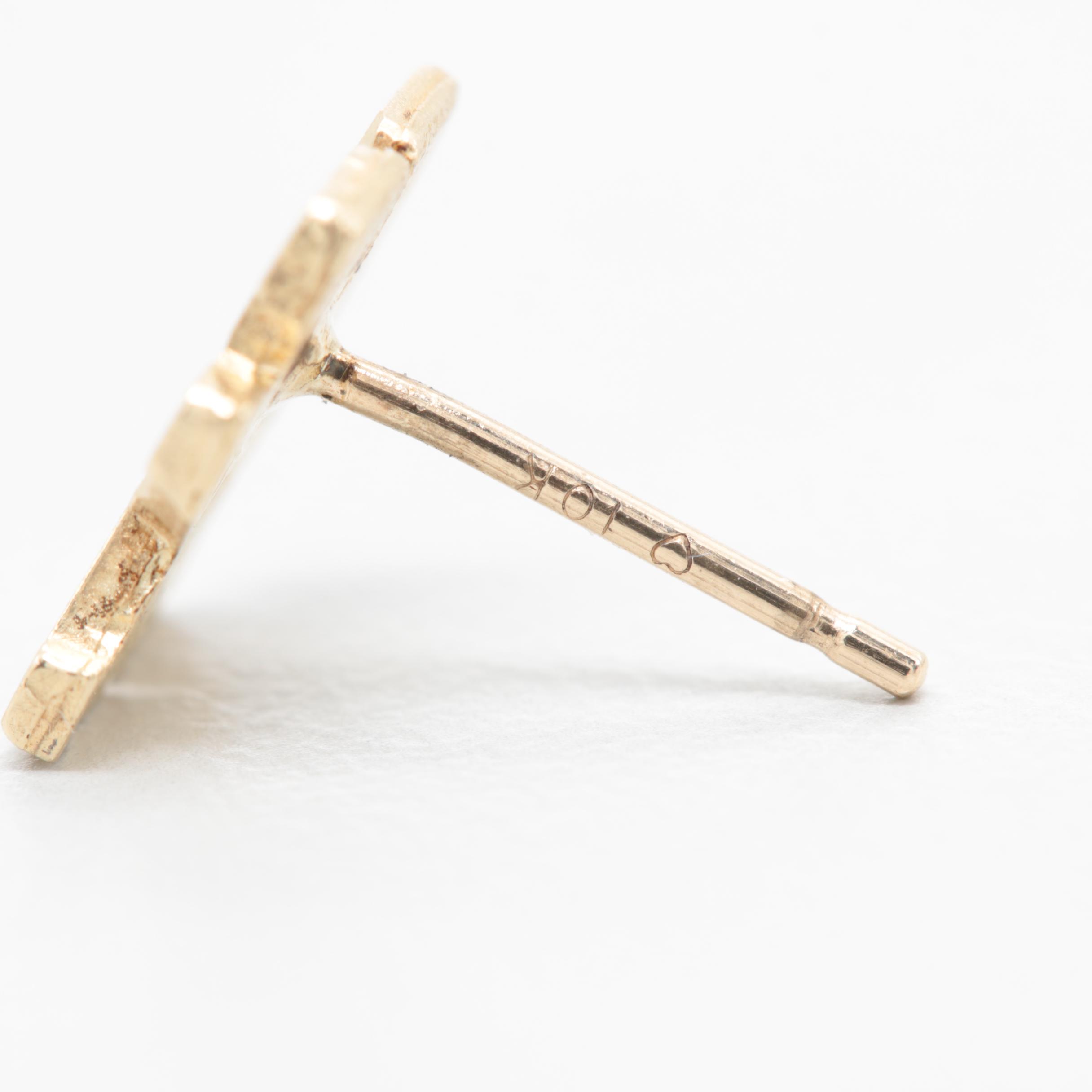 10K Yellow Gold University of Kentucky Earrings