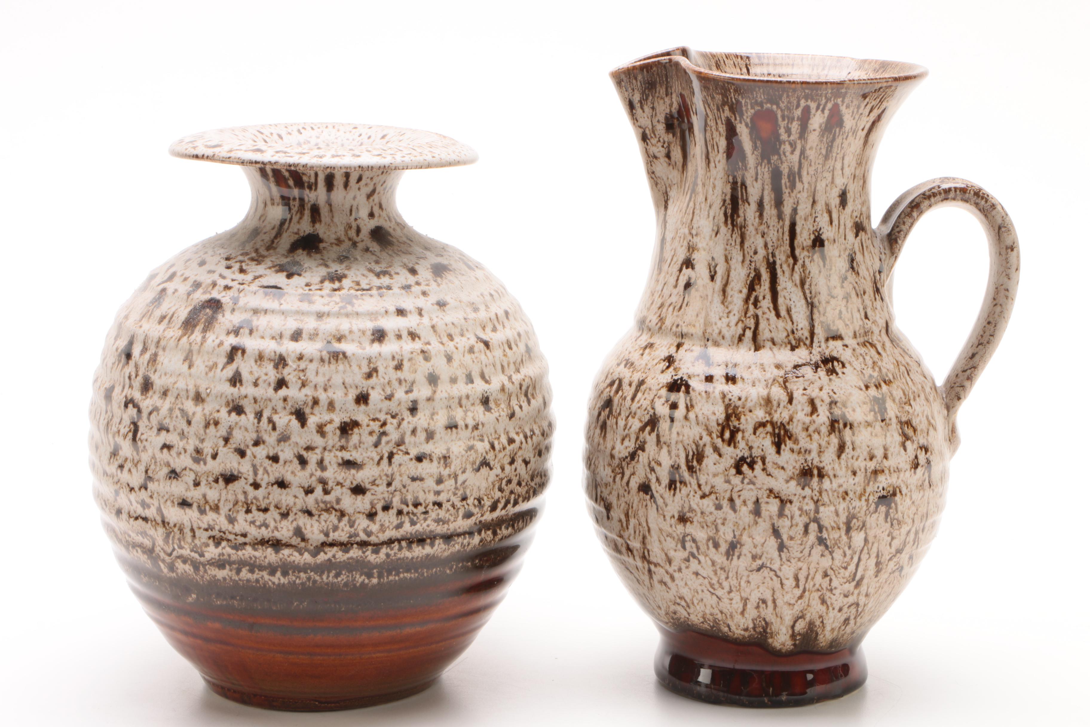 Signed Sebastiano Maglio Haeger Vase and Vessels