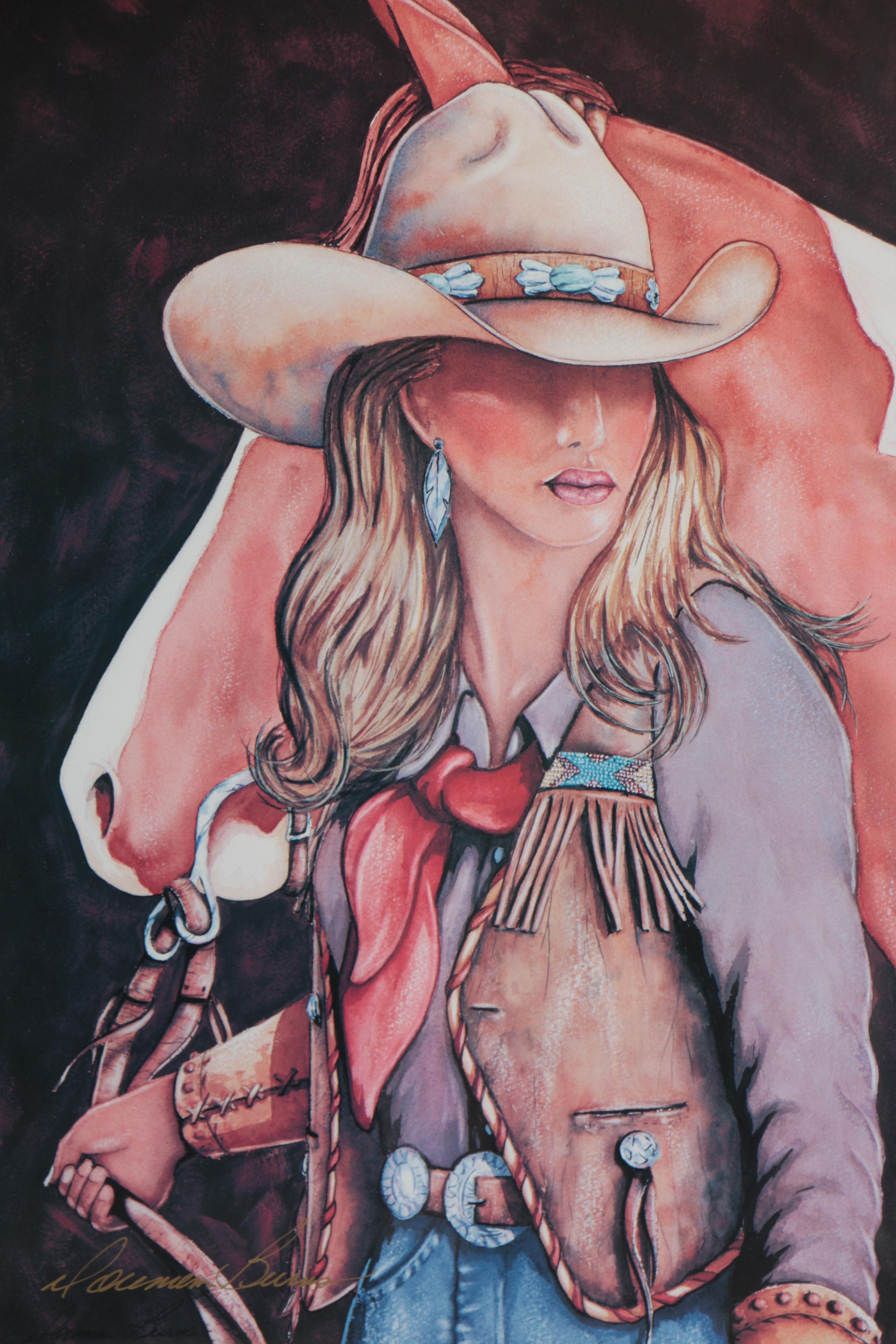 Doreman Burns Signed Offset Lithograph Poster "Painted Memories"