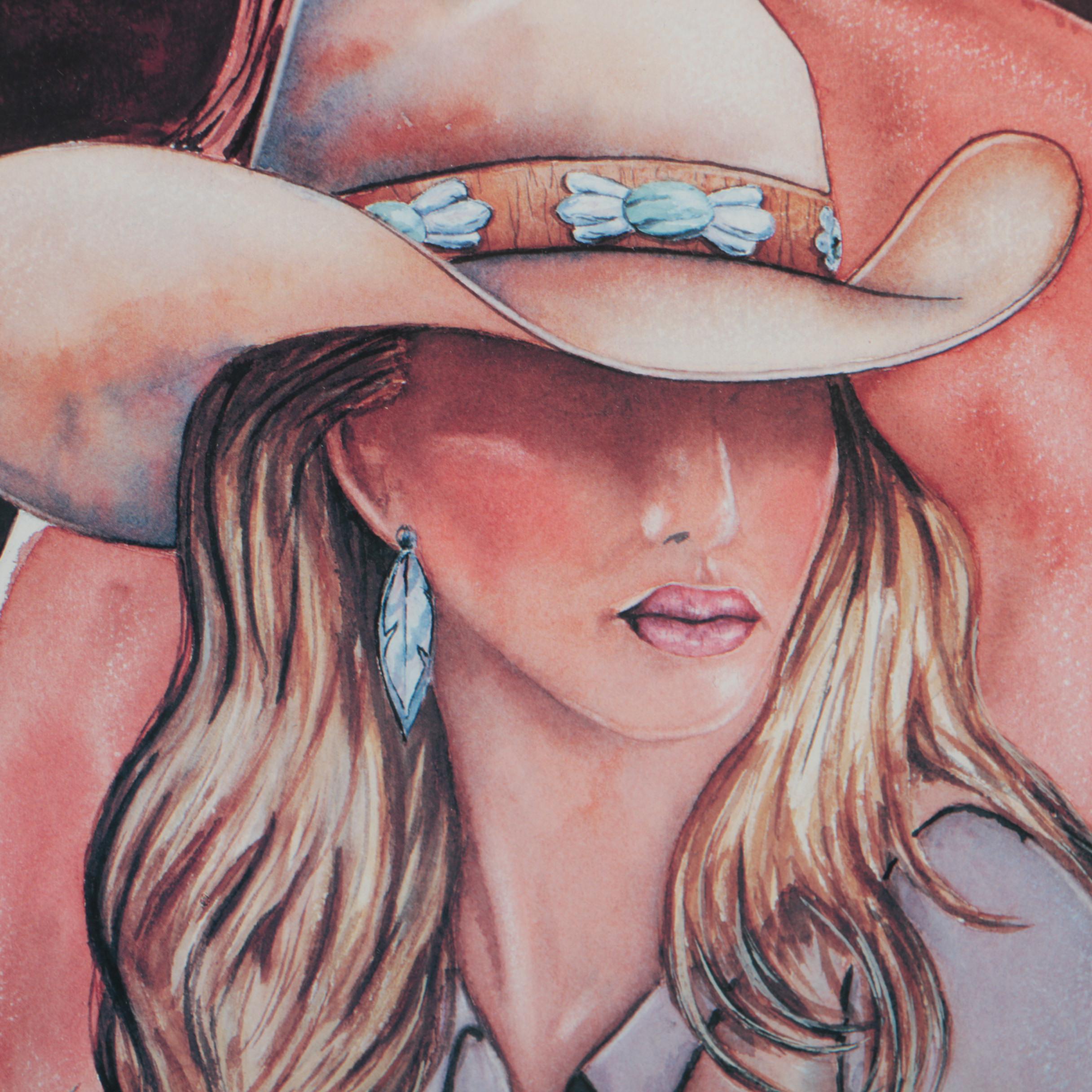 Doreman Burns Signed Offset Lithograph Poster "Painted Memories"