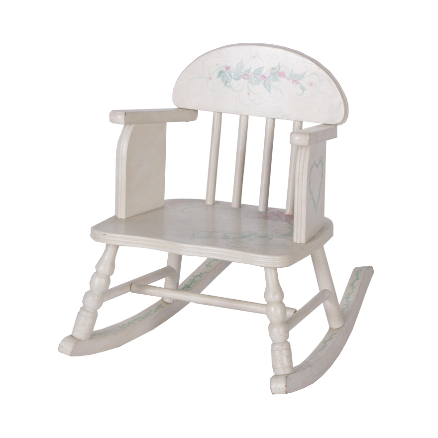 Natalie Cole Hand-Painted Children's Rocking Chair by James Johnsen