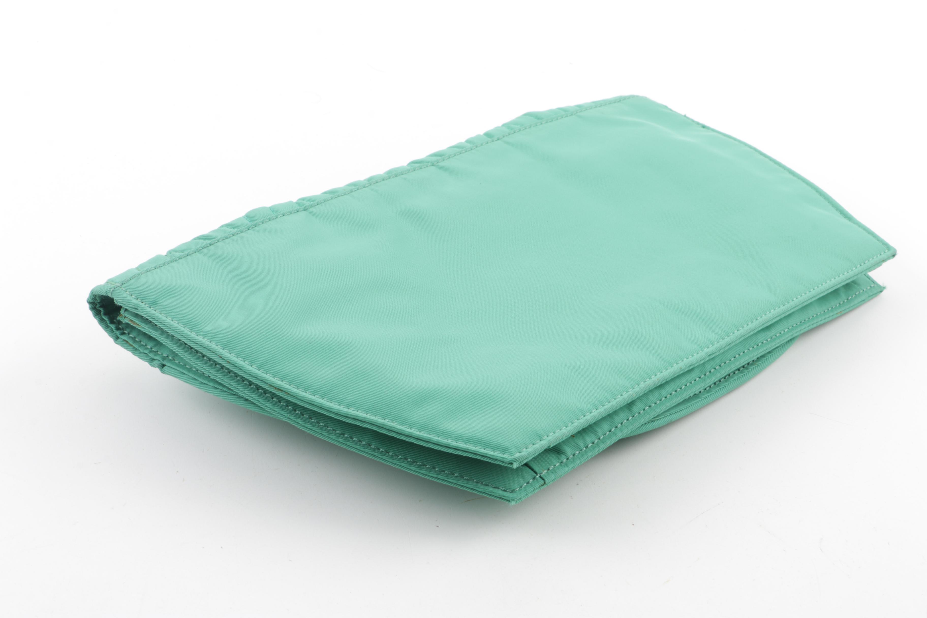 Circa 1980s Vintage Fendi Quilted Nylon Handbag with Fusilli Pasta Accent Handle